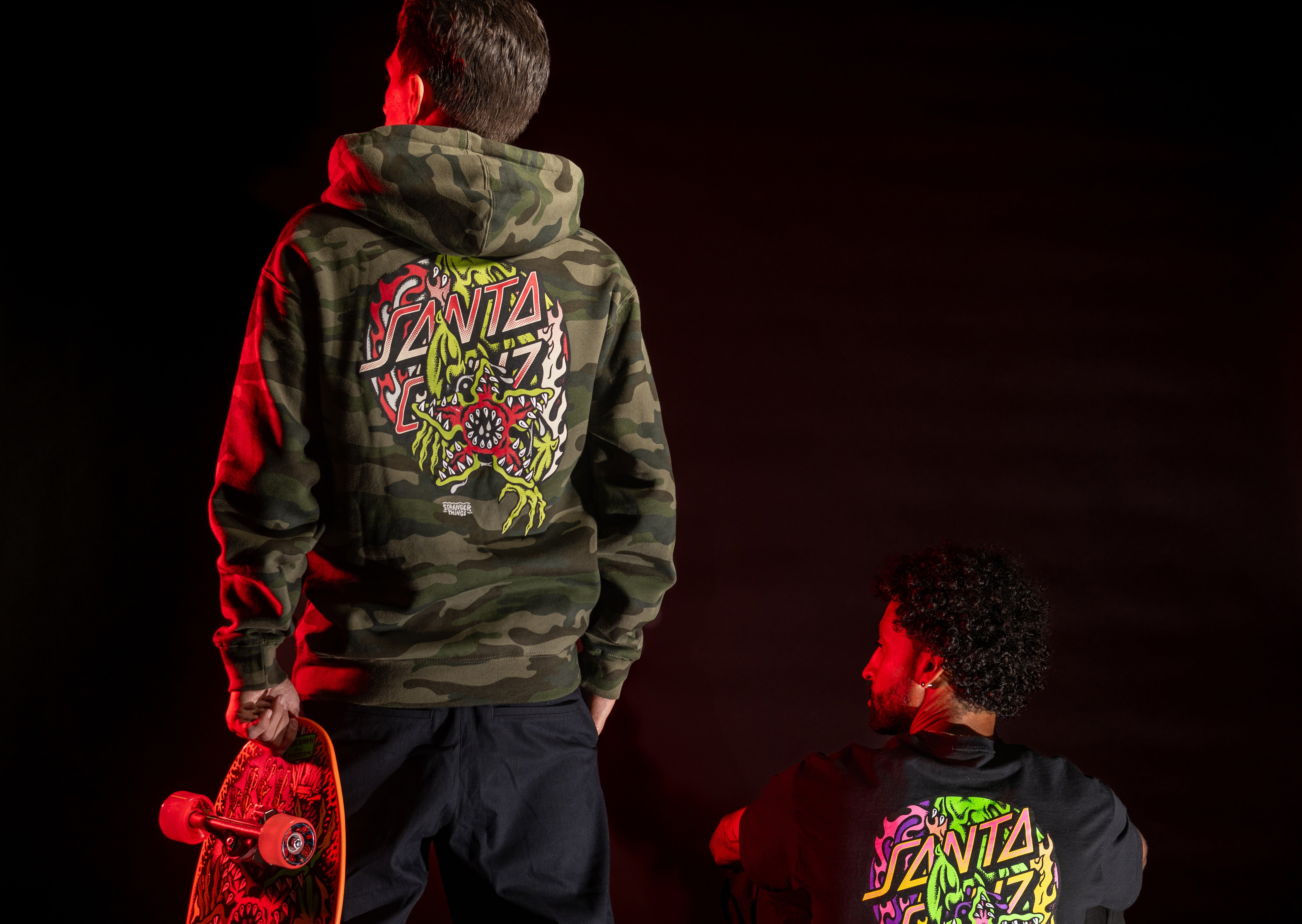  × StrangerThings スタジャン XL XSIDE Loose Fit Stranger Things Printed Men's Faux Leather Jacket