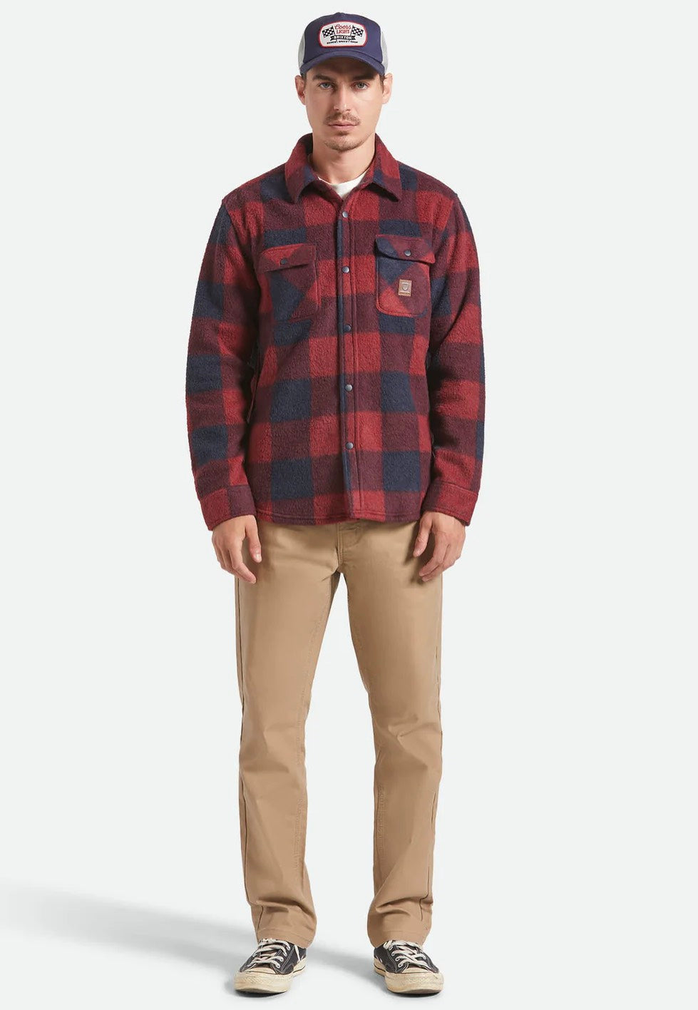 Brixton - Bowery L/S Arctic Stretch Fleece Adrenaline Rush/Mood Indigo - Jacket | Men-Image