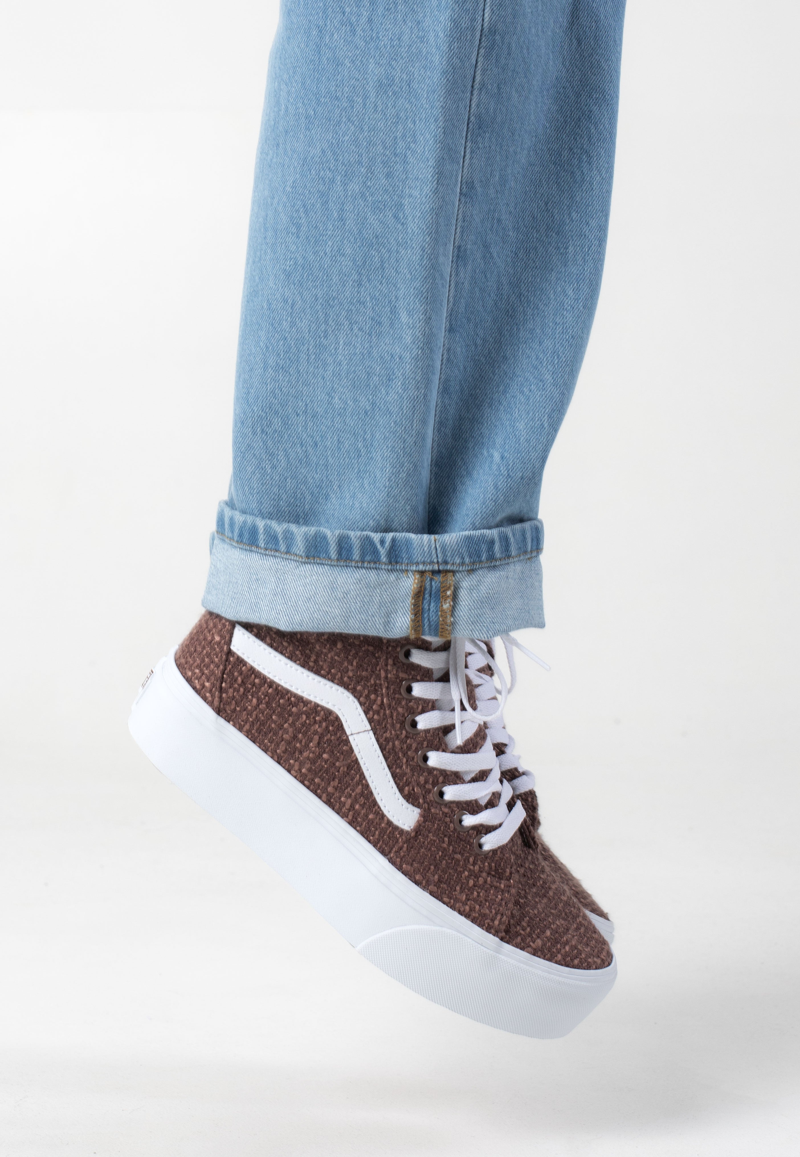 Vans - SK8 Hi Tapered Stackform Tweed Taupe - Girl Shoes | Impericon