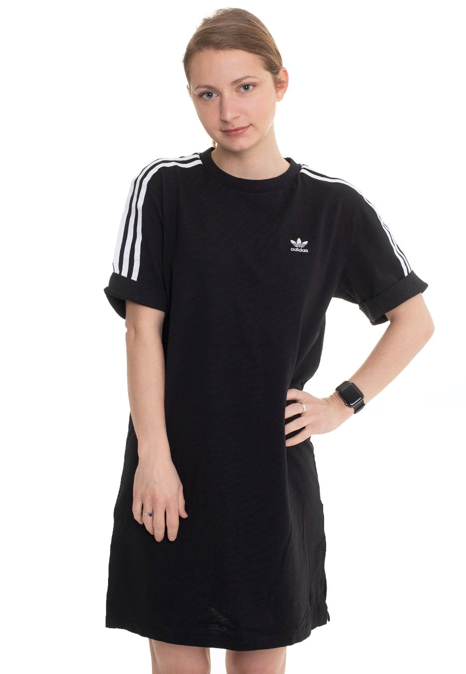 the blue and black and white and gold dress adidas Originals Women's 3 STRIPES Slim Dress, Small, Black/White its about more than just leisurewear. Urban Outfitters Black classic Adidas