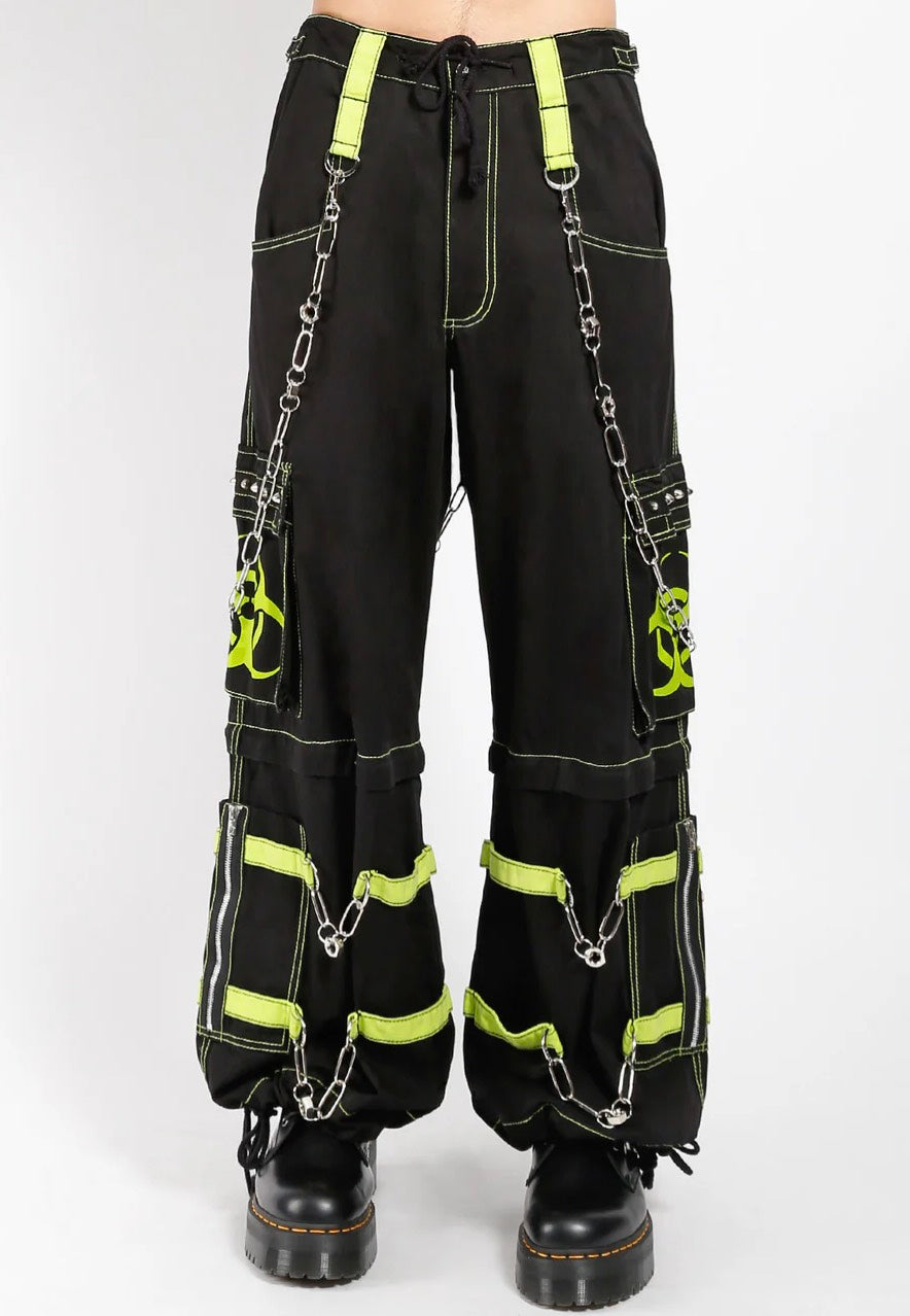Tripp NYC - Biohazard Zip Off Black/Lime - Pants | Impericon