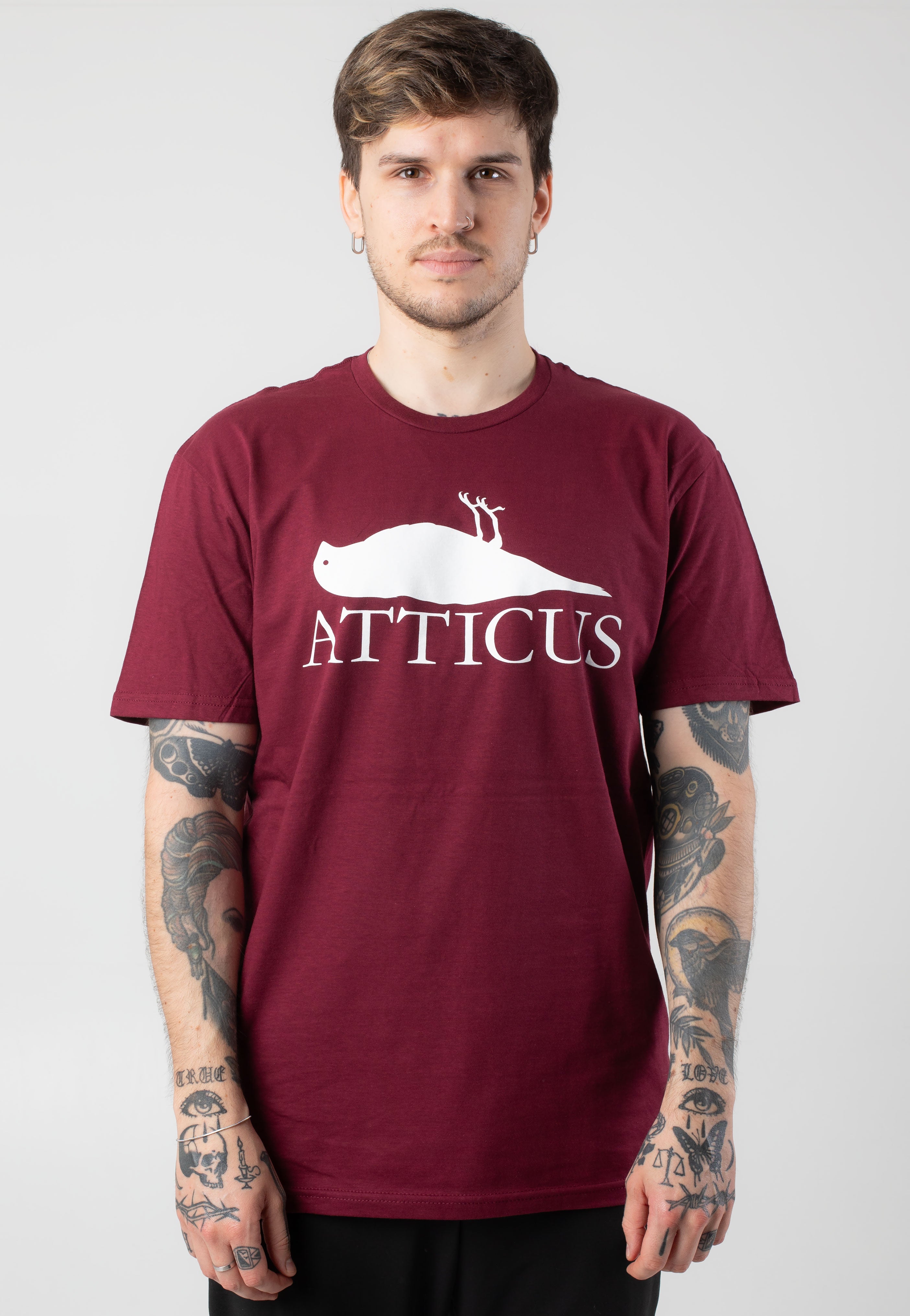 Atticus Brand Logo Maroon - T-Shirt | Impericon