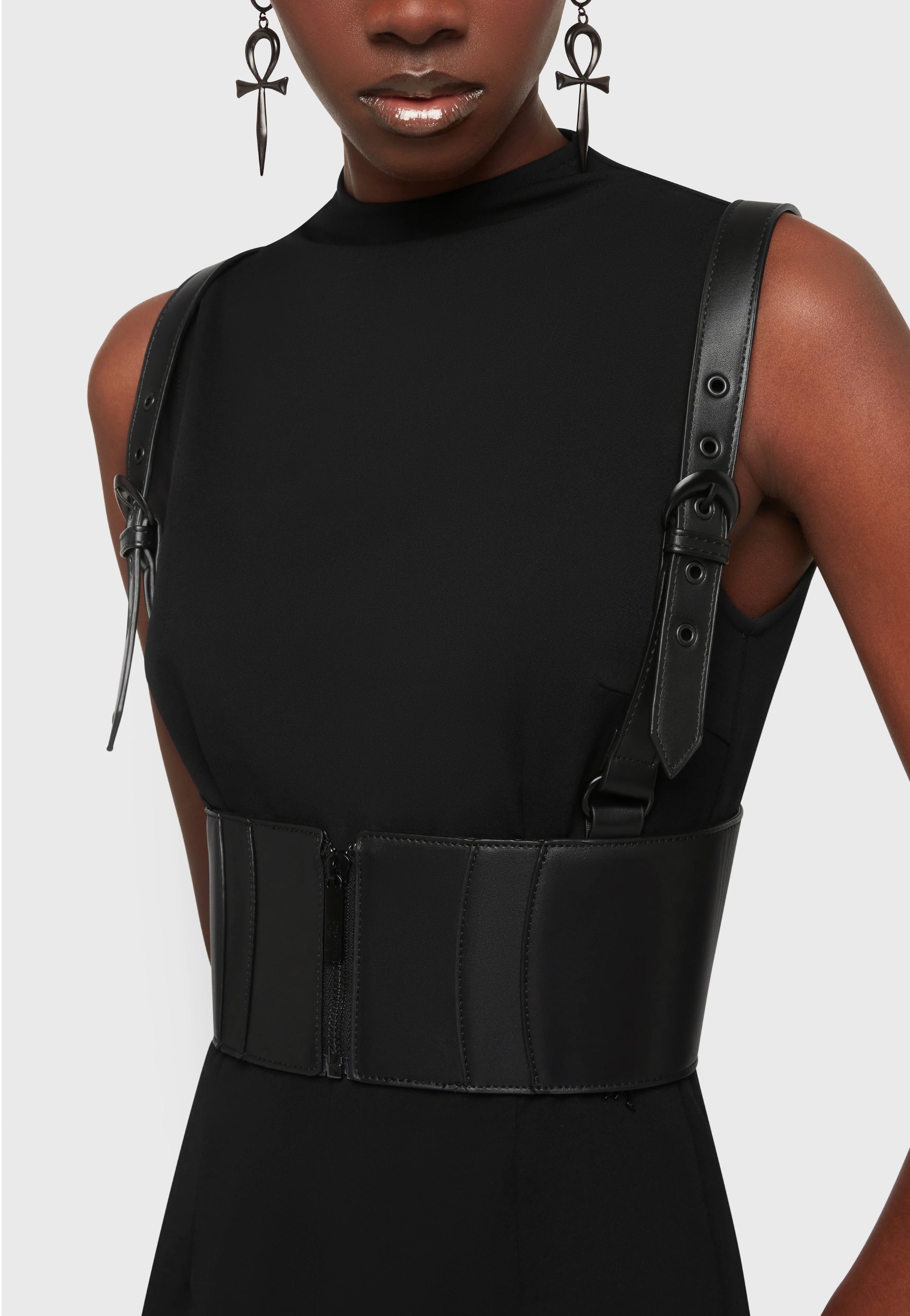 Killstar Black Harness Belt Ceinture Leg Harness - Killstar Women main image 4
