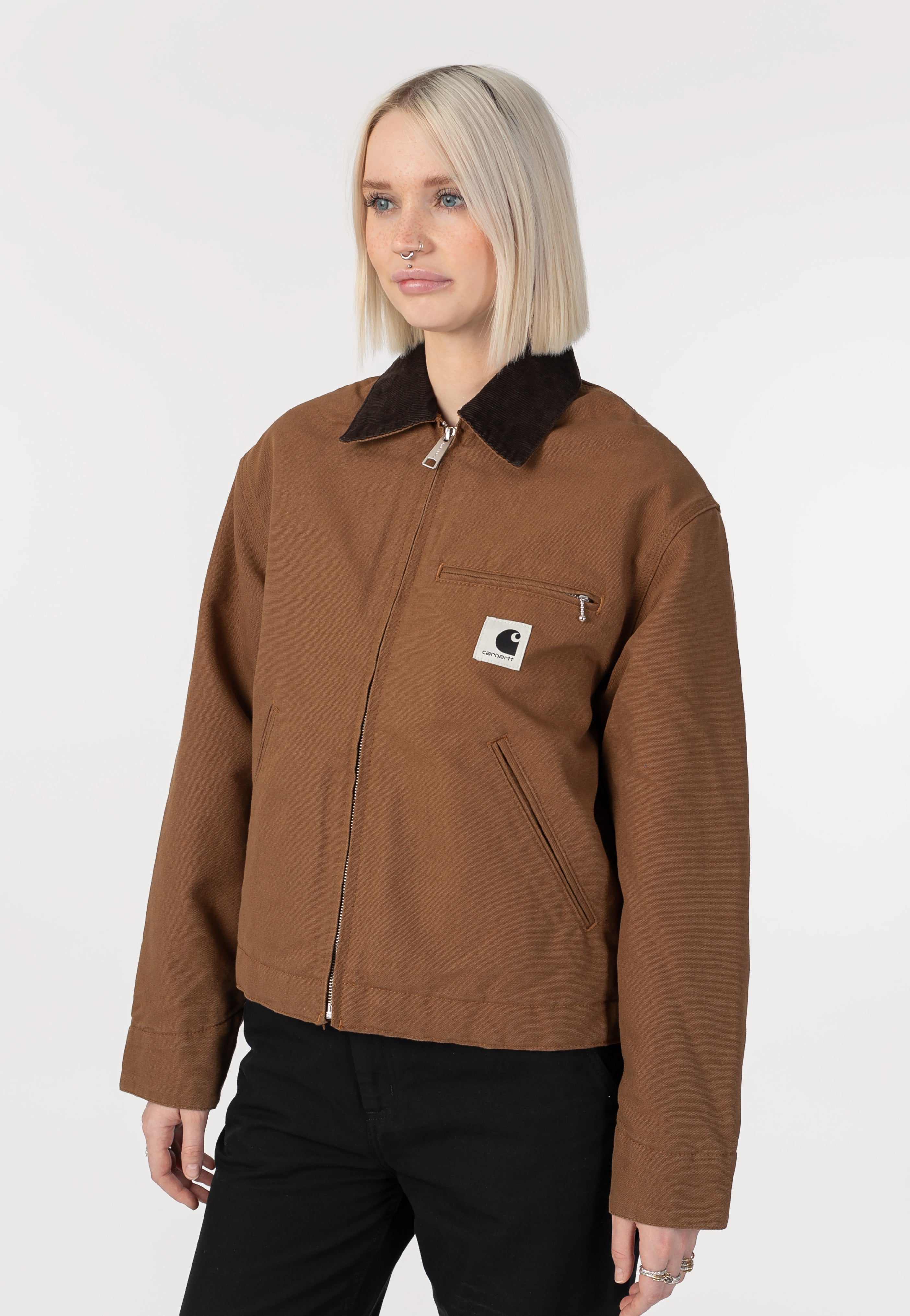 ジャケット・アウター Carhartt WIP OG Detroit jacket Tobacco M W' OG Detroit Rinsed Wip H Brown/Tobacco - Jacket