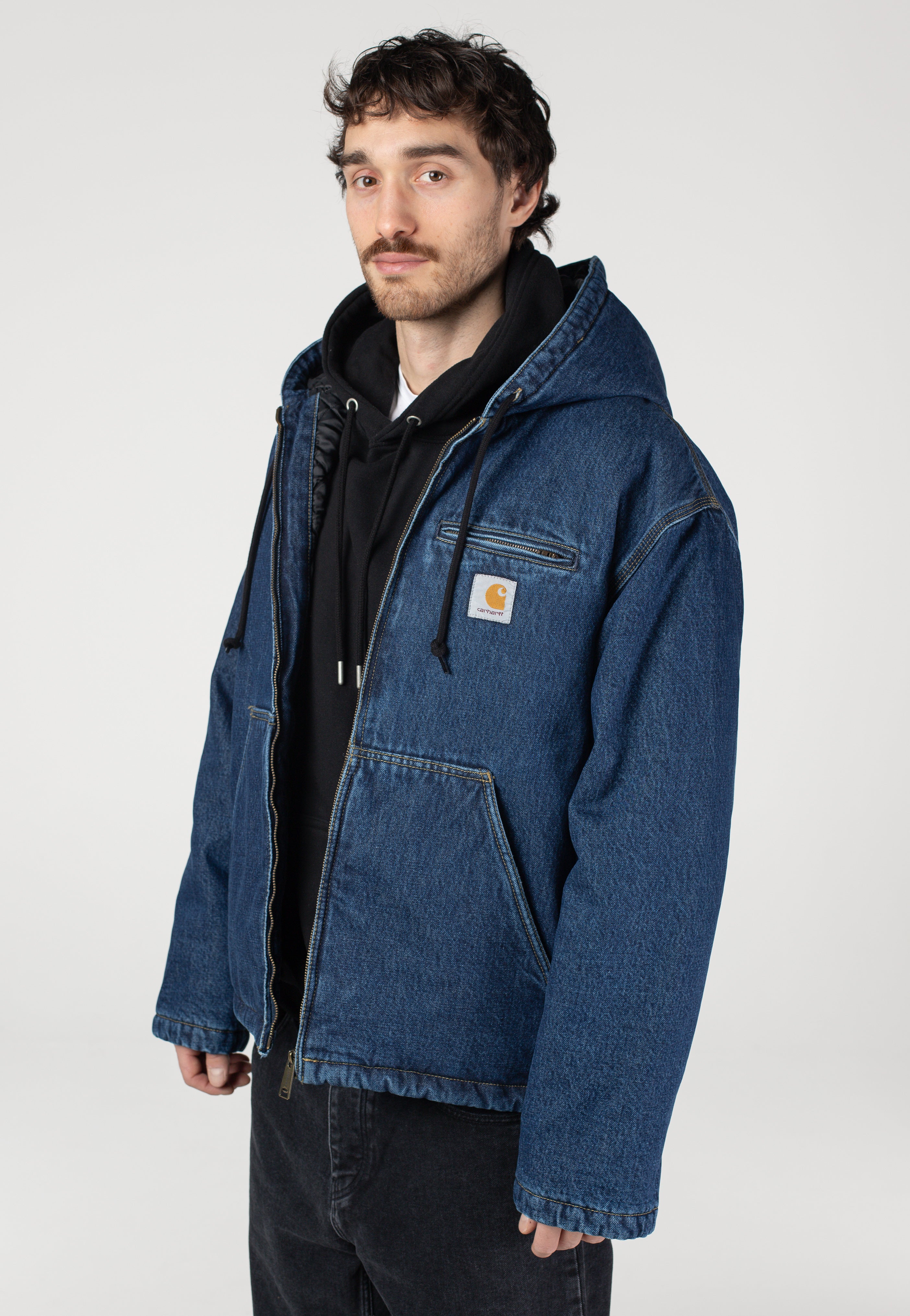 Carhartt WIP Cleveland Stone Washed Blue - Jacket | Impericon