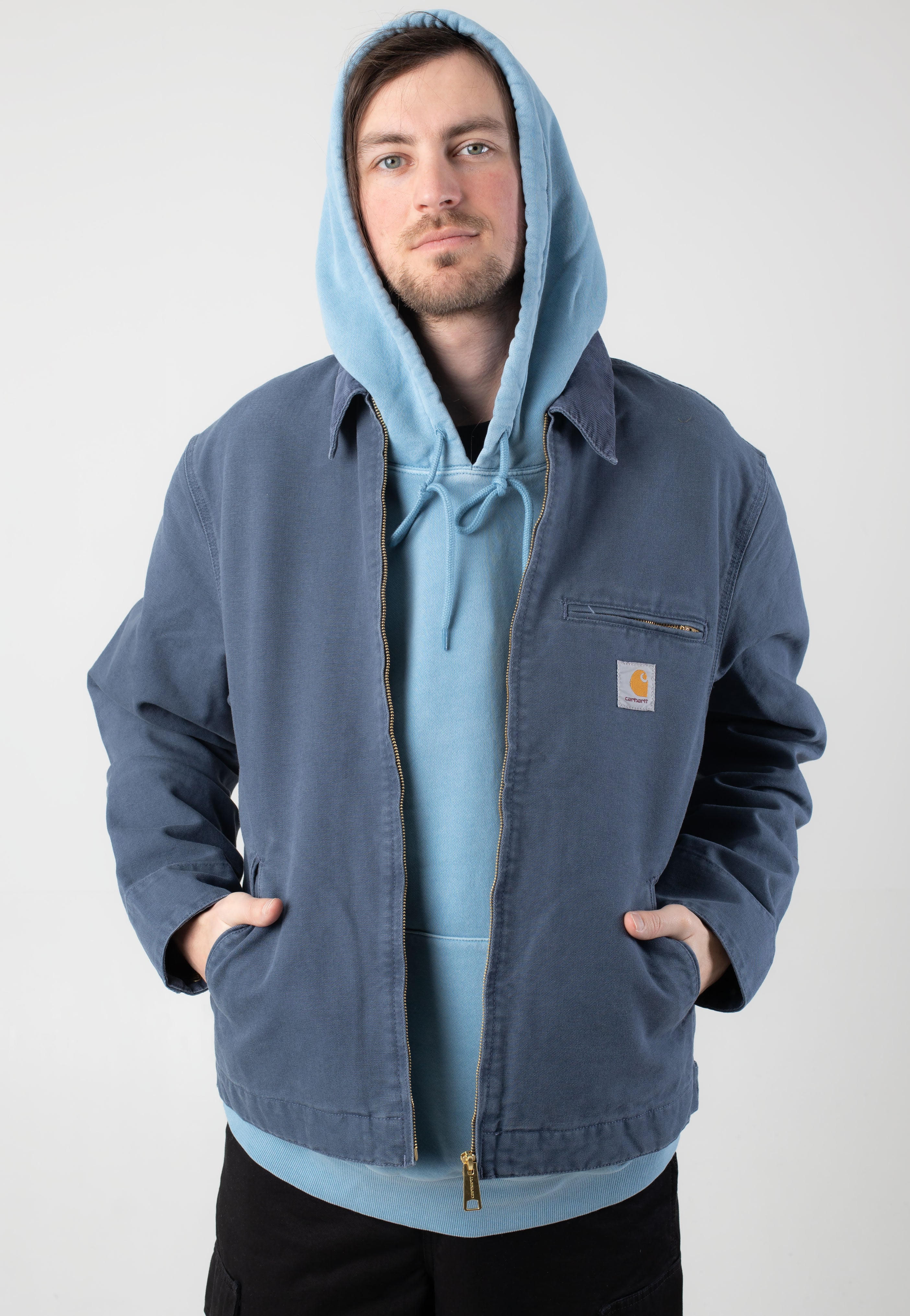 Carhartt WIP - Detroit Stone Canvas Dusky Blue/Dusky Blue - Jacket