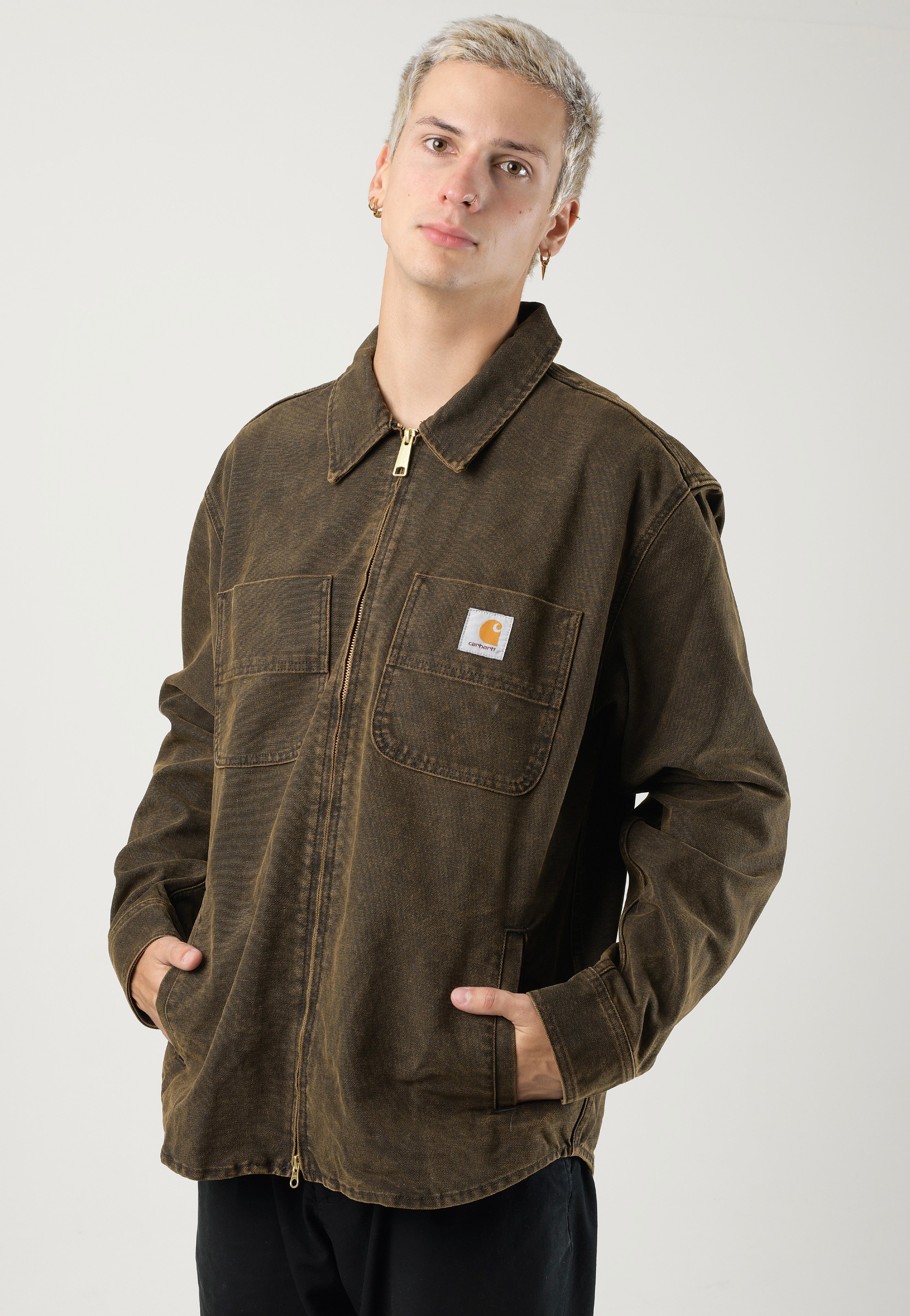 Carhartt WIP - Garen Stone Washed Black/Deep H Brown - Jacket