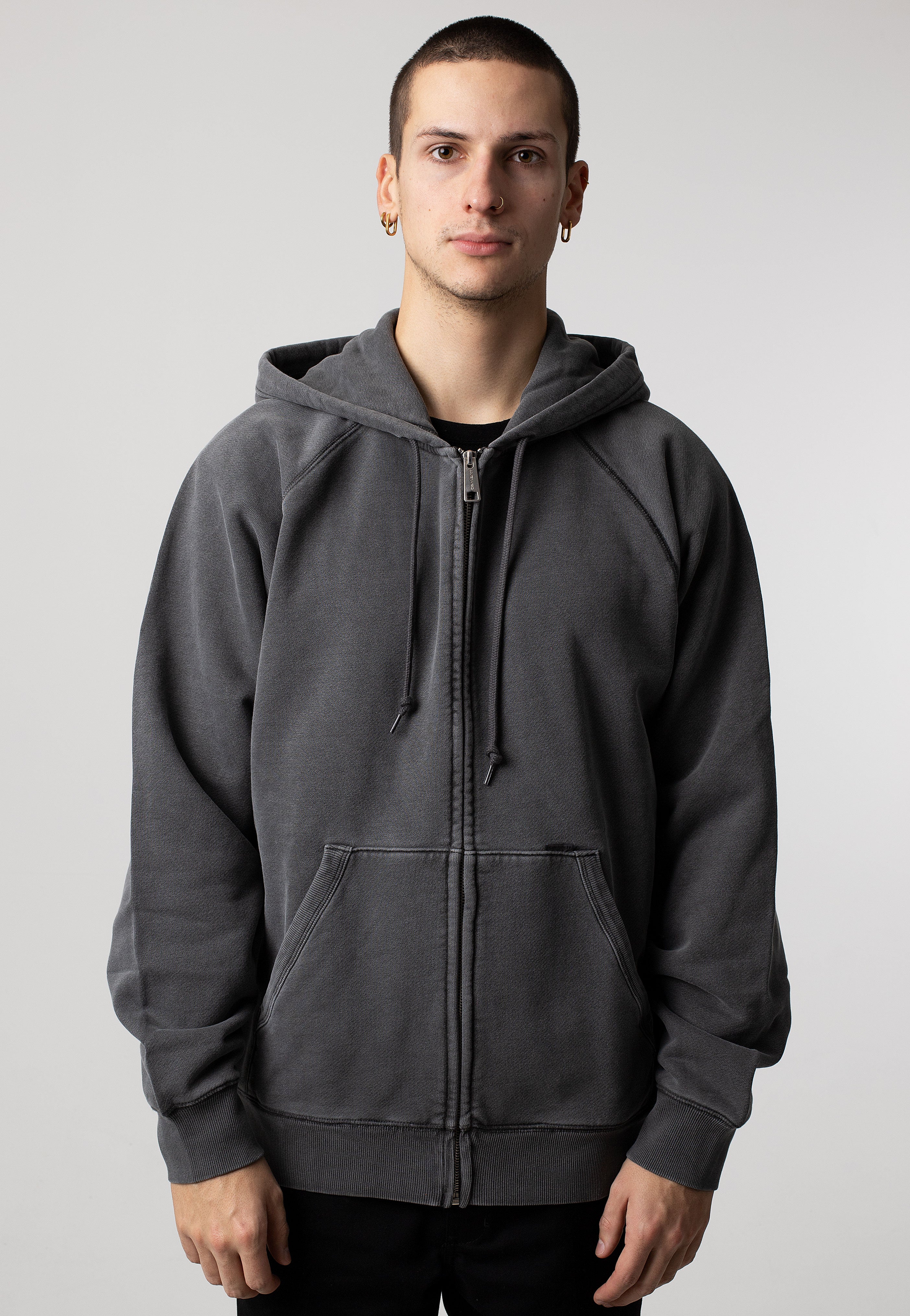 Carhartt WIP - Hooded Taos Garment Dyed Flint - Zipper | Impericon