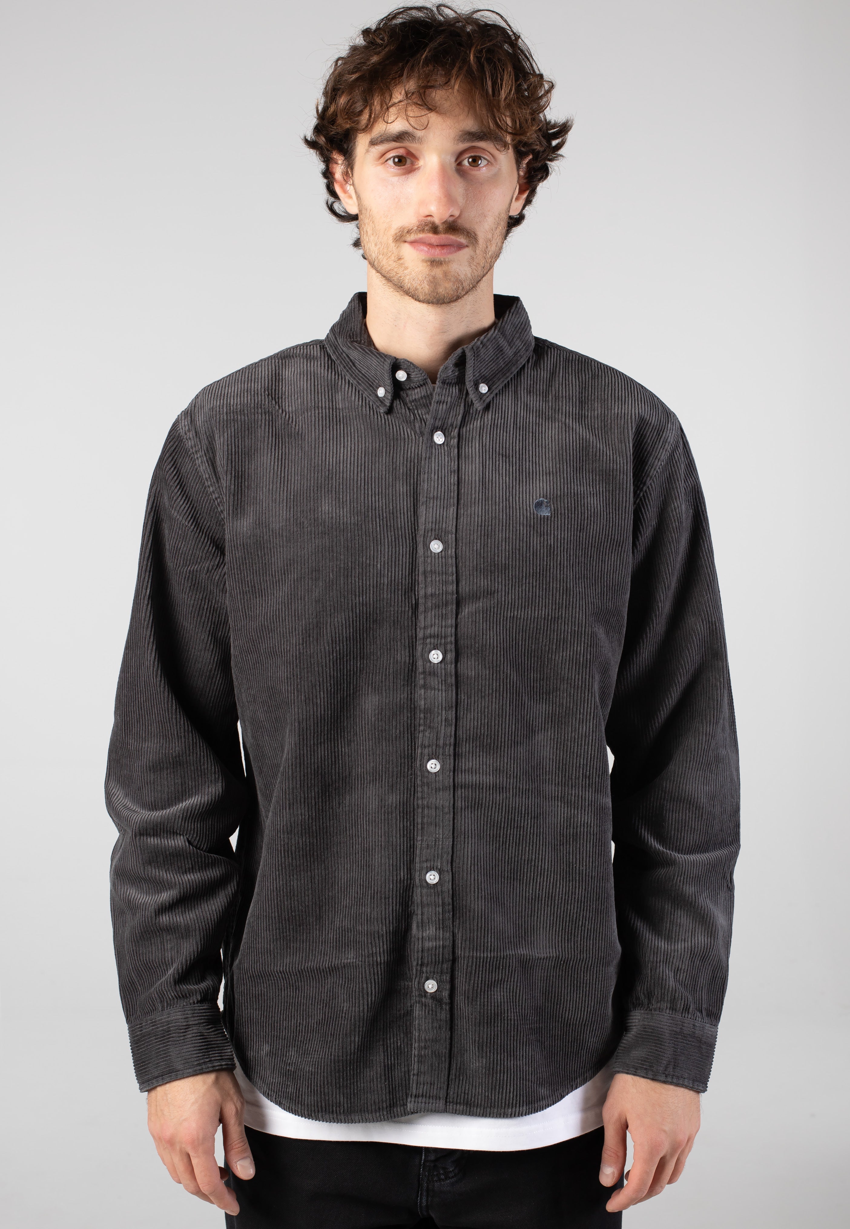 Carhartt WIP Madison Cord Graphite/Graphite - Shirt | Impericon