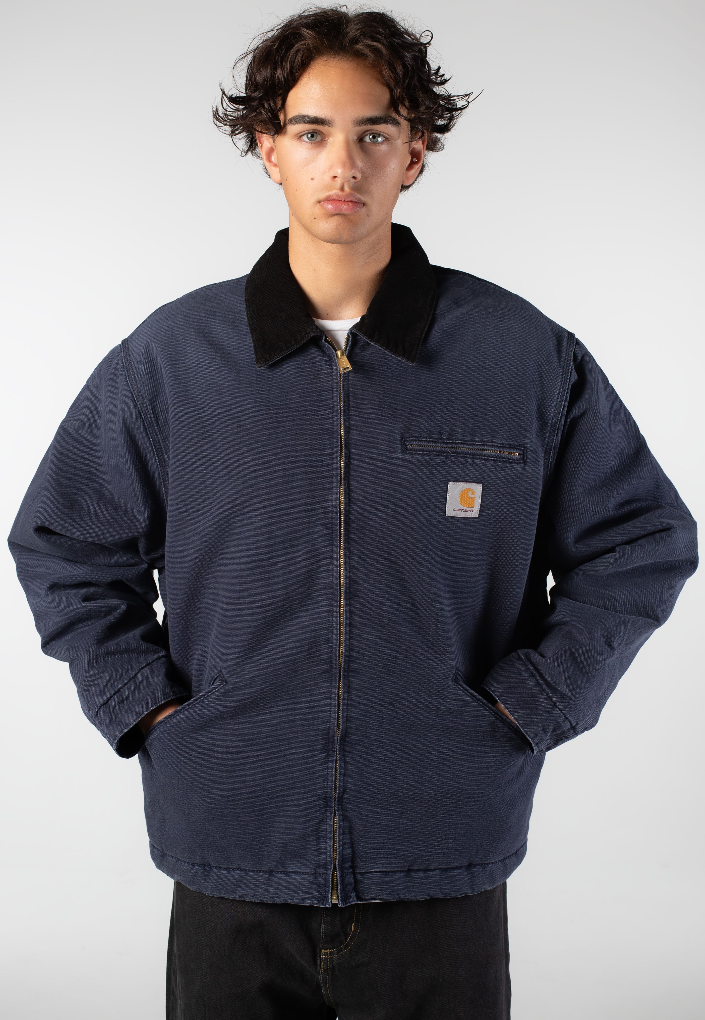 Carhartt WIP - OG Detroit Stone Canvas Dark Navy/Black - Jacket