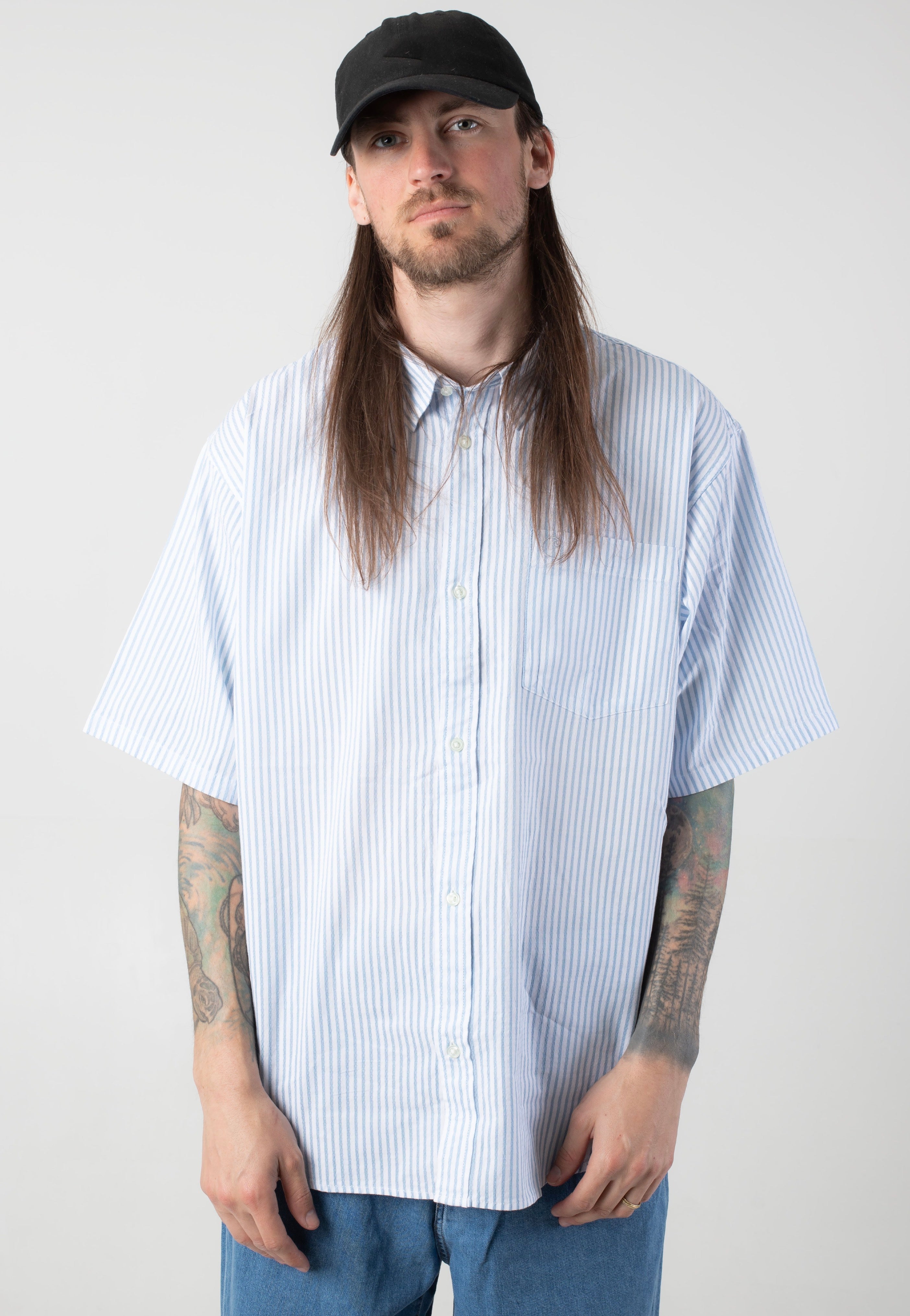 Carhartt WIP Phelps Phelps Stripe/Bluebird - Shirt | Impericon