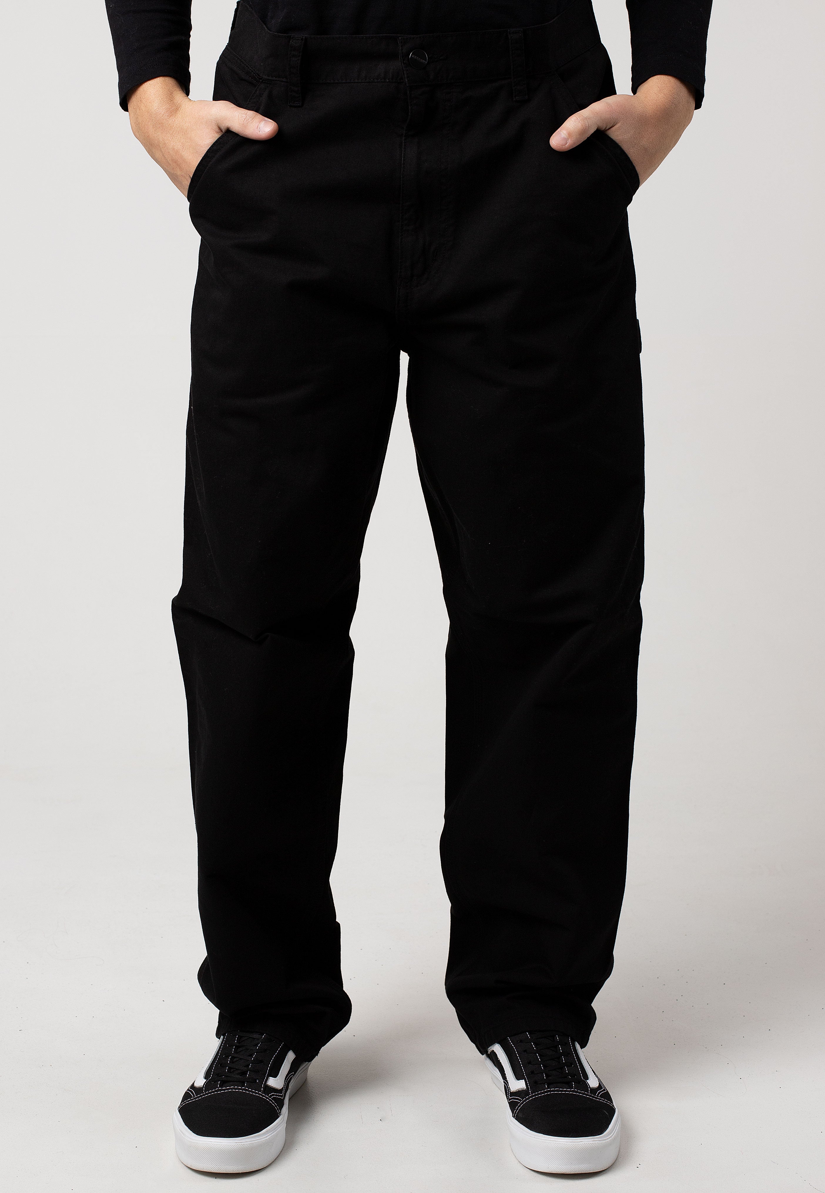 Carhartt WIP Single Knee Garment Dyed Black - Pants | Impericon