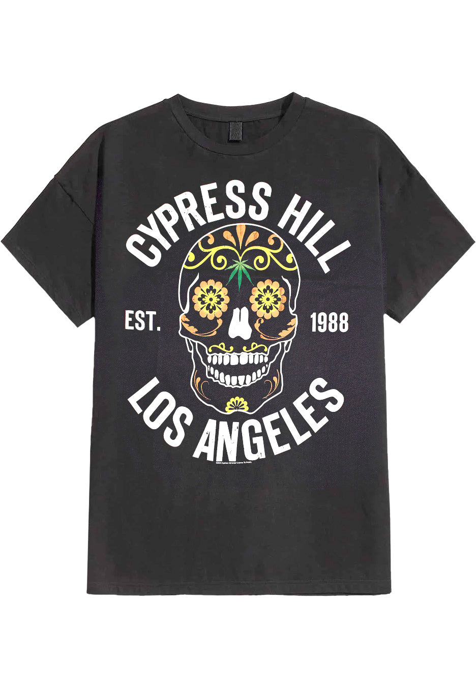 Cypress Hill - Floral Skull Grey - T-Shirt | Impericon