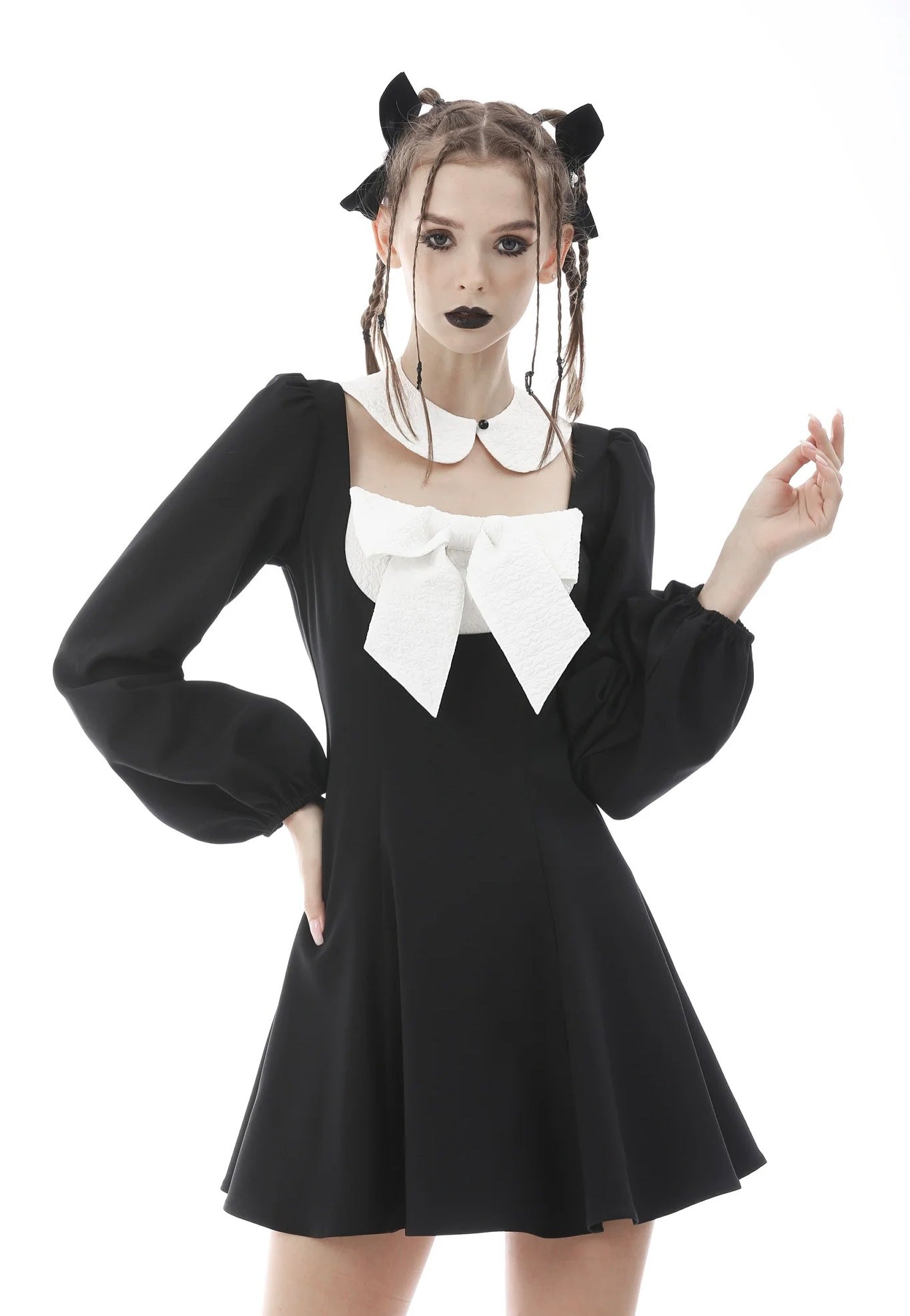 gothic little black dress Amazon.com: Women's Vintage Gothic Punk Mini Dresses Black Lace Long Sleeve  Lolita Mini Dress Goth Aesthetic Clothes Black Small : Clothing, Shoes &  Jewelry