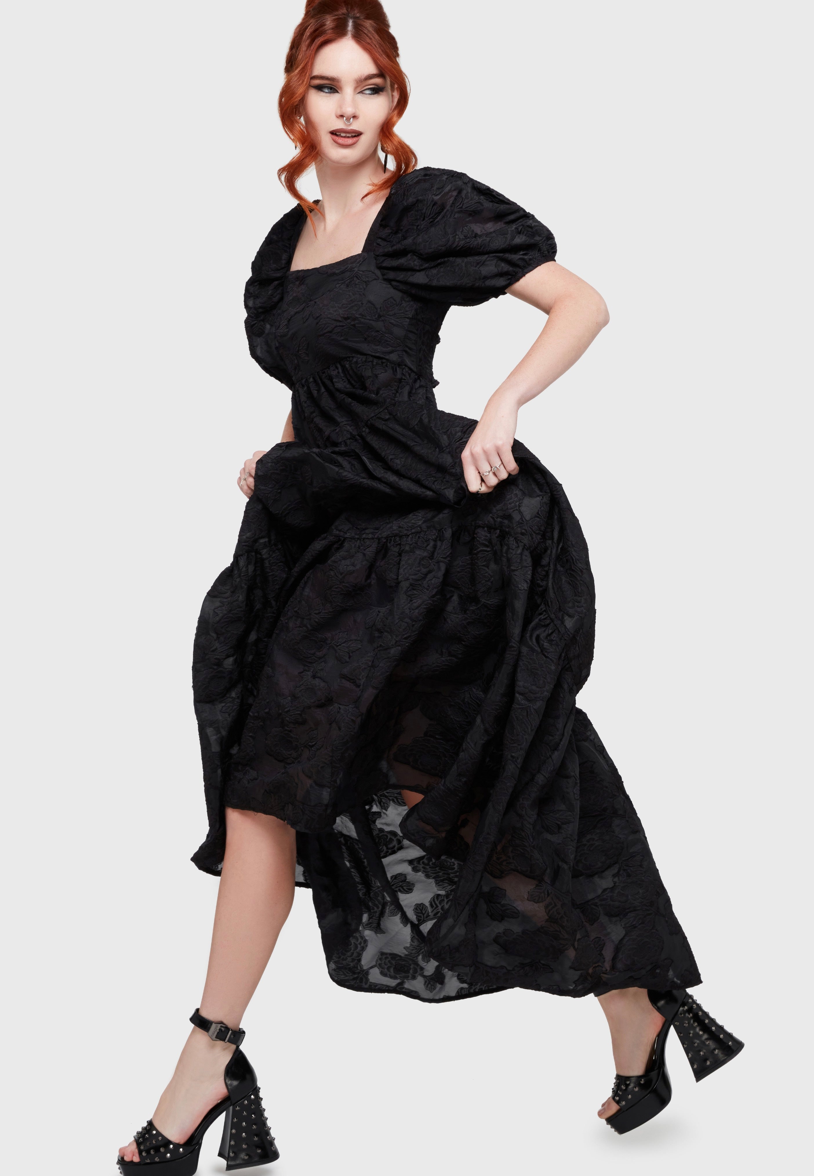 killstar dress Dead Of Night Maxi Sequin Plunge Cowl Neck Color:Navy/Gold UNHOLY OATH. Elegant Wedding Dresses