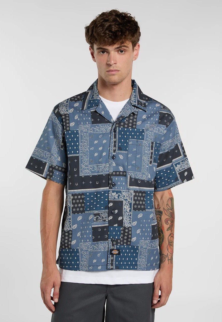 Dickies Glandorf Short Sleeve Shirt Blue 2XL Men