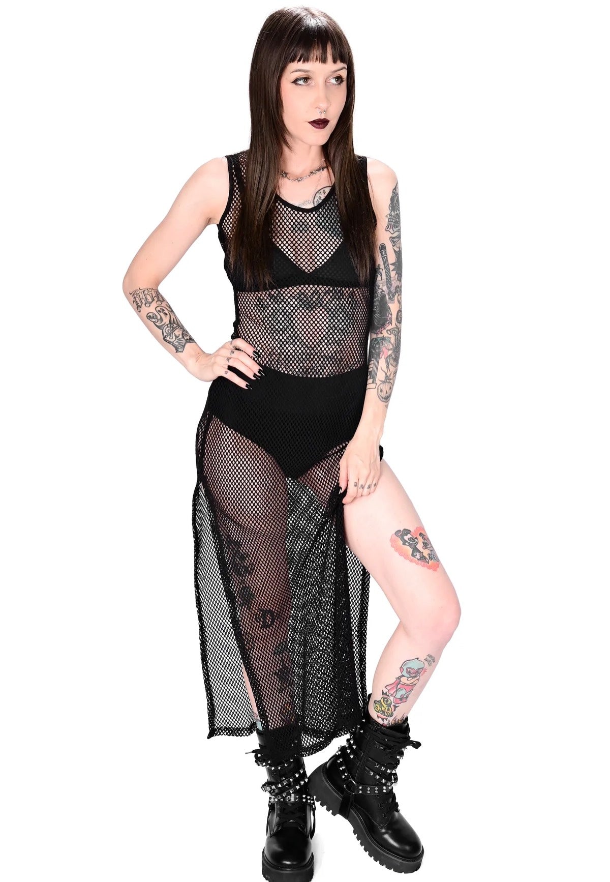 Foxblood - Reversible Fishnet - Dress