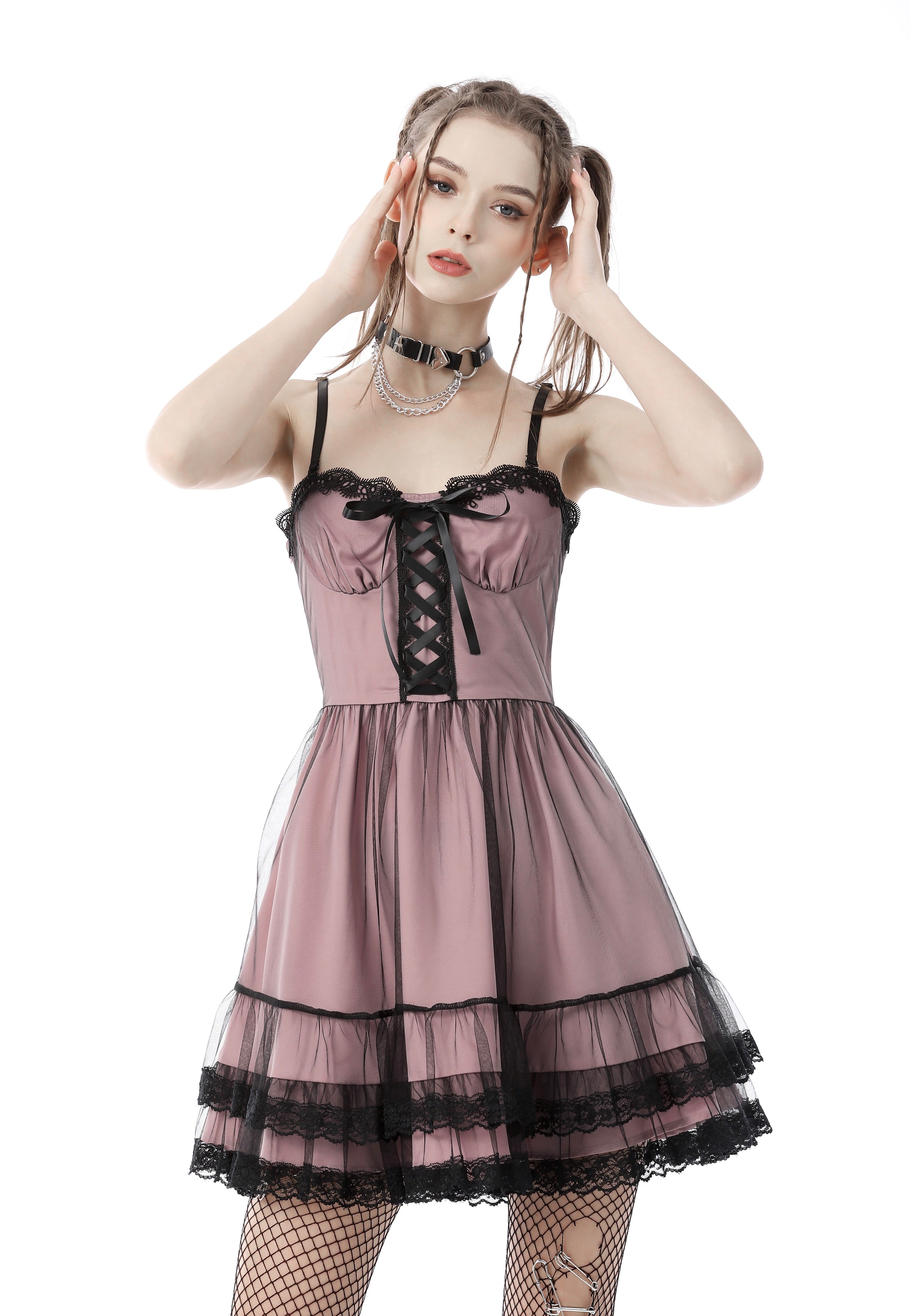 Dark In Love - Cool Mesh Pink - Dress