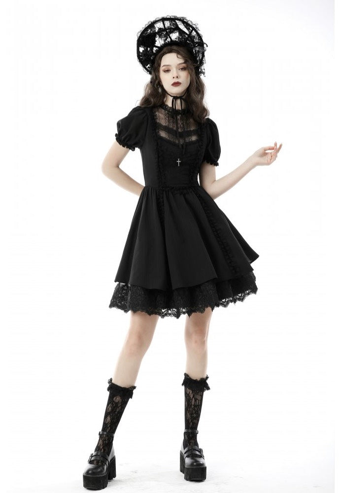 Dark In Love Gothic Lolita Tulle Chest Doll Dress Impericon