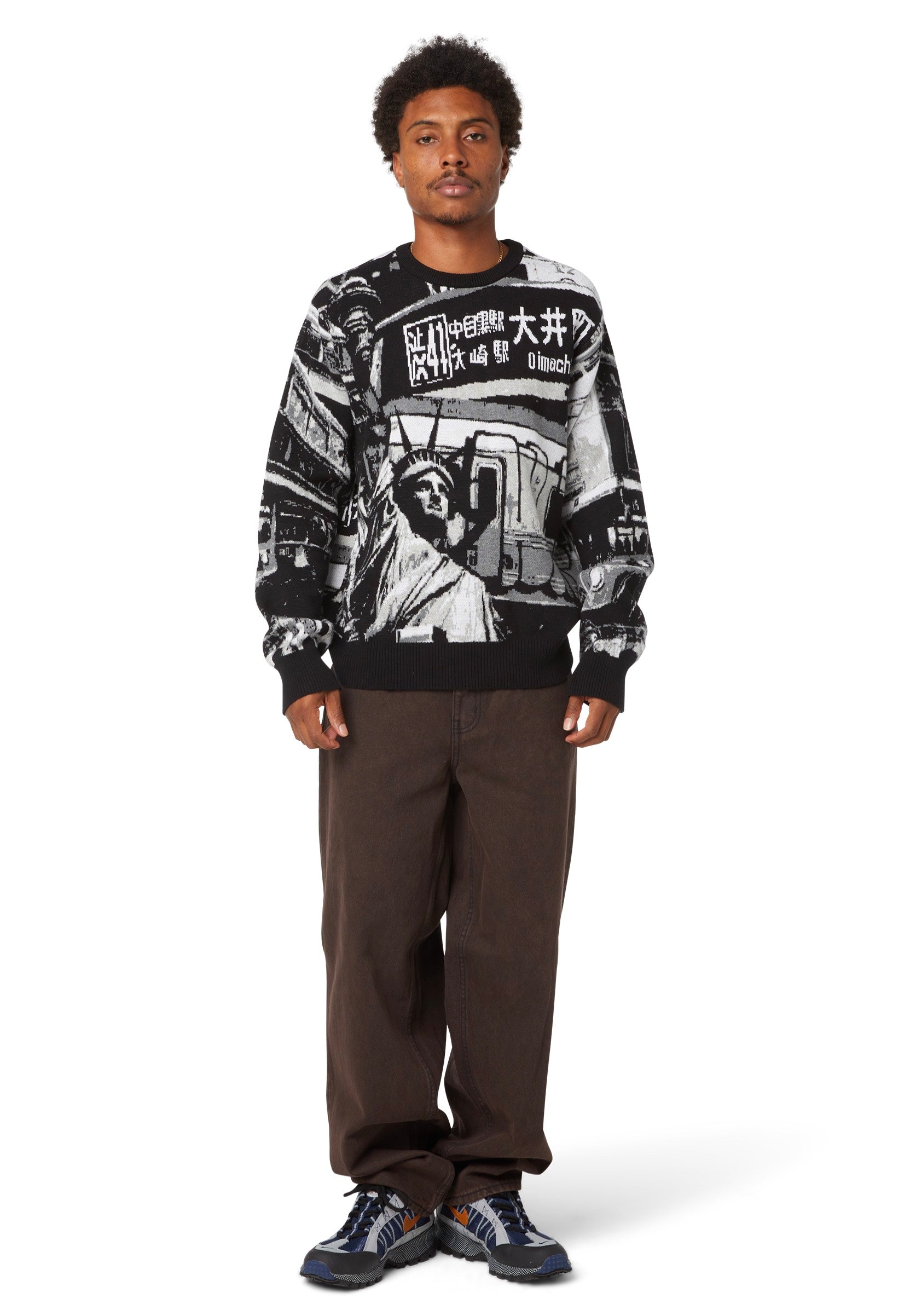 HUF Worldwide Commuter Black - Sweater | Impericon