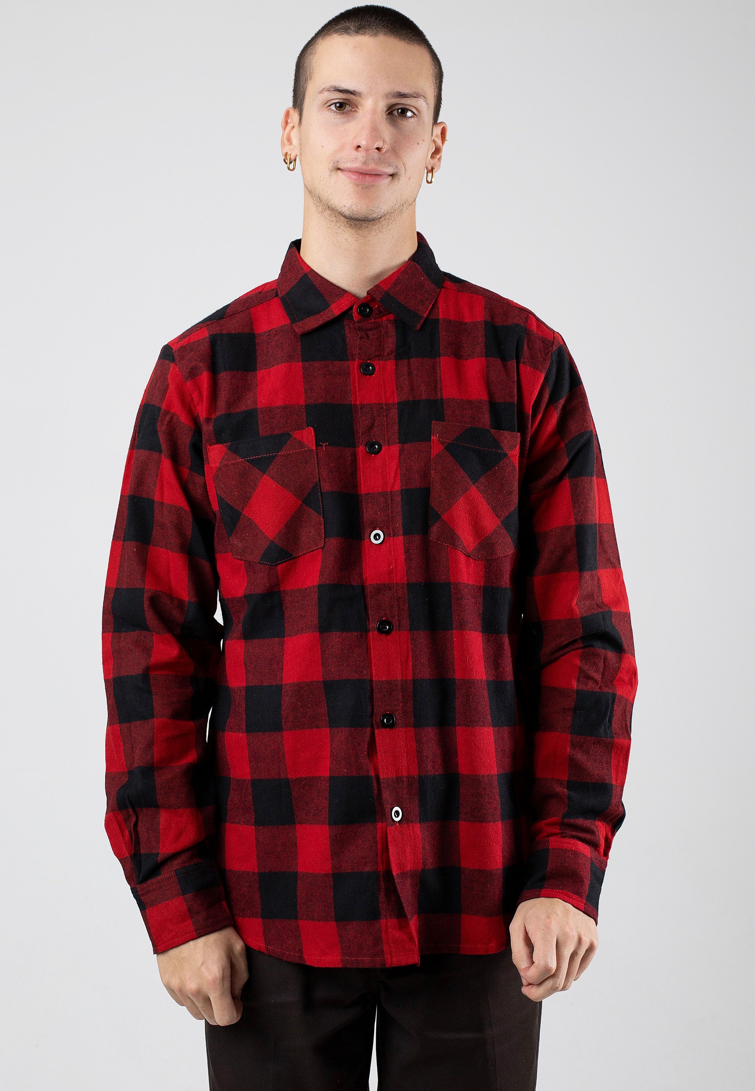 Impericon - Flanell Black/Red - Shirt - red - L - 100% Cotton