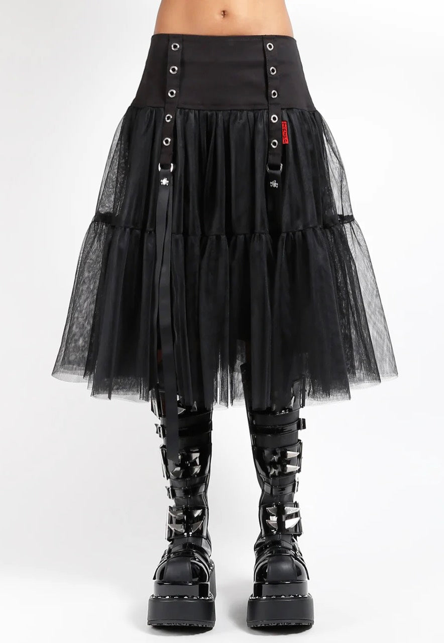 Tripp NYC - Tutu Ribbon Tulle Skirt Black - Skirt | Impericon