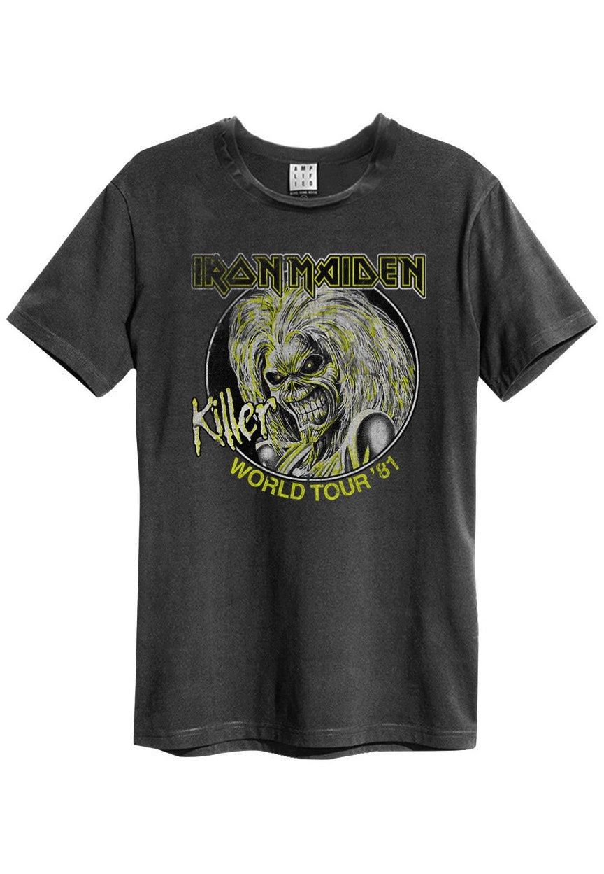 Iron Maiden Killers World Charcoal - T-Shirt | Impericon