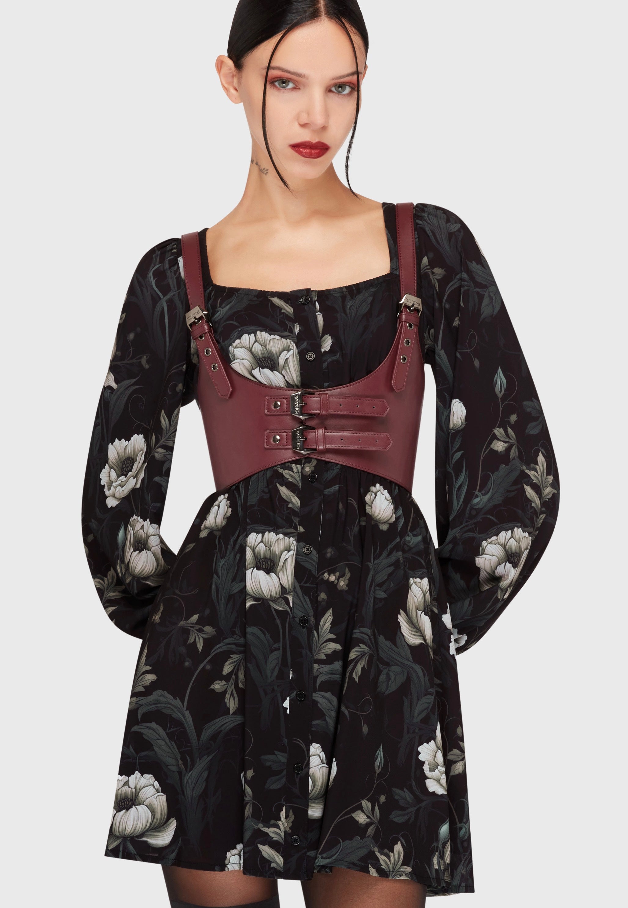 chorus black dress Ivory's Mini Sustainable wedding dress Light Pink Dress - Waist:W-30 gold hardware glows against