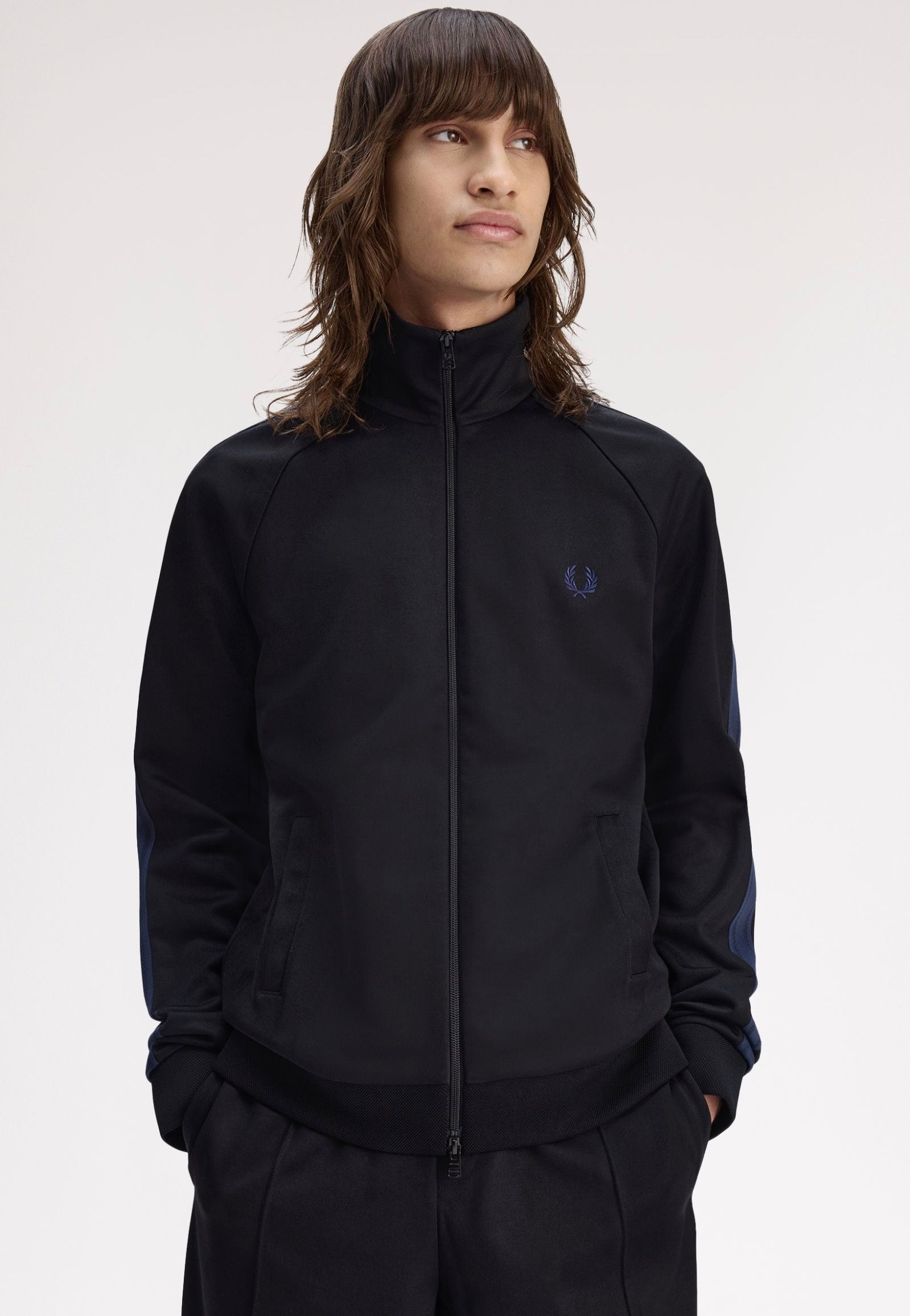 Fred Perry - Mesh Taped Black - Track Jacket | Men-Image