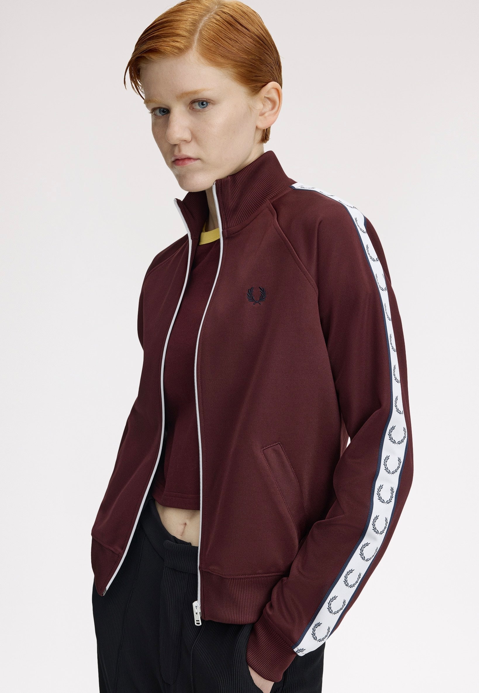 Fred Perry Taped Oxblood - Track Jacket | Impericon