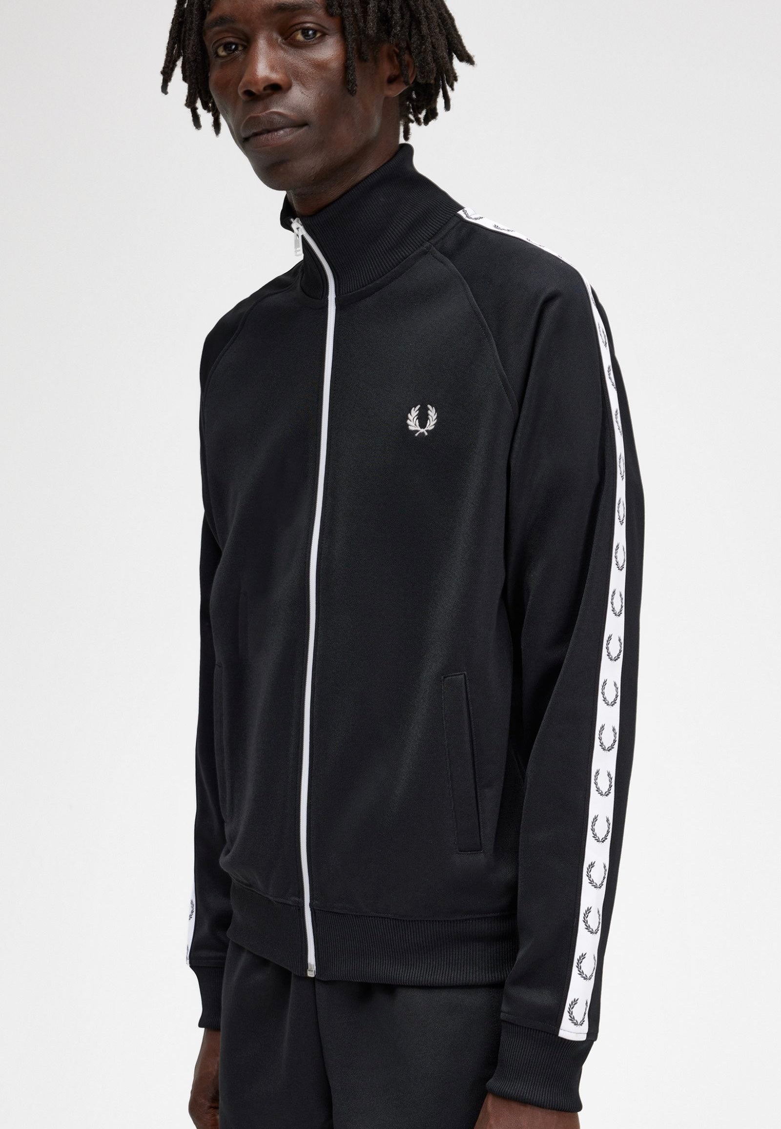 Fred Perry - Taped Black - Track Jacket | Impericon
