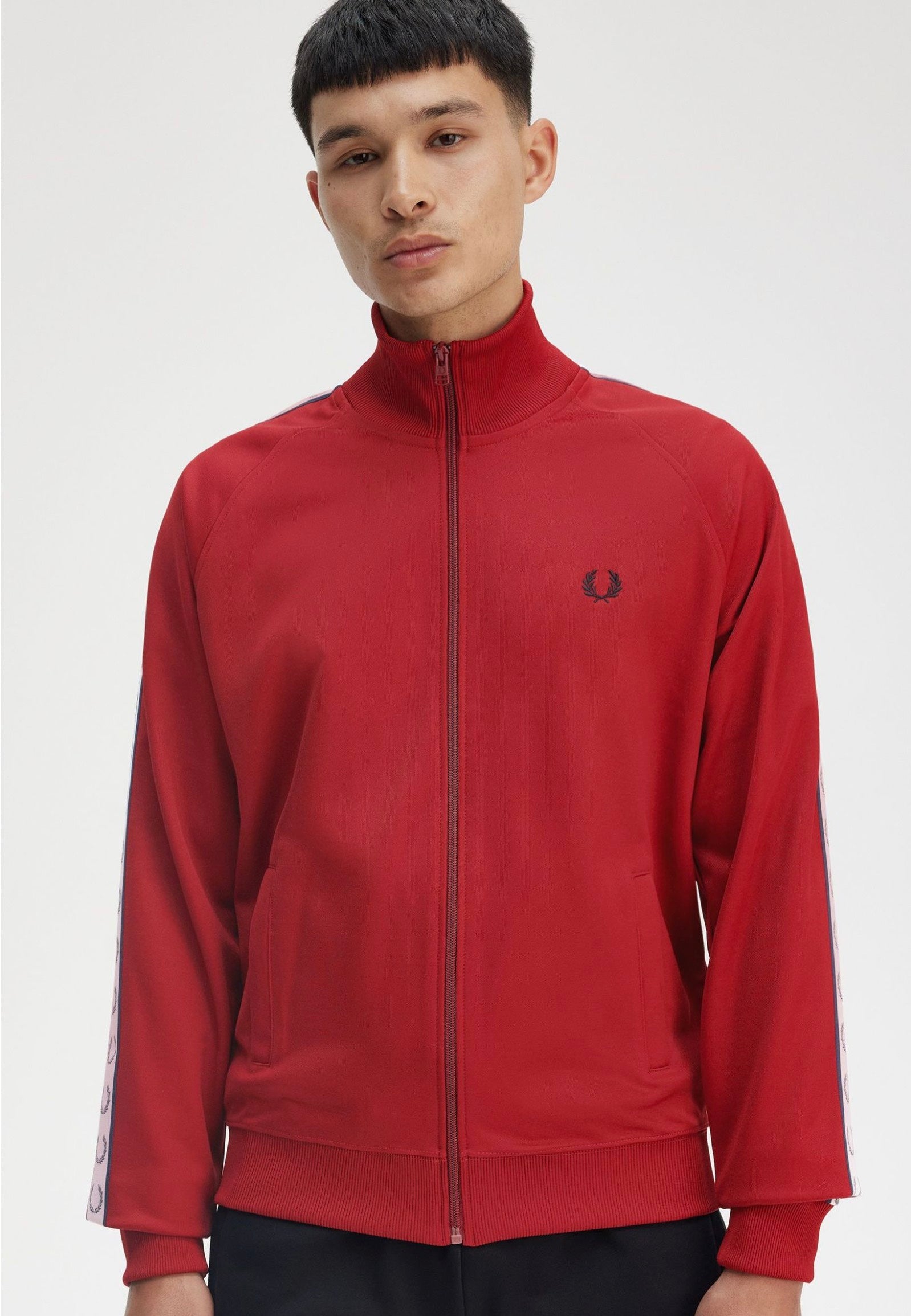 Fred Perry - Taped Track Burnt Red - Track Jacket | Impericon