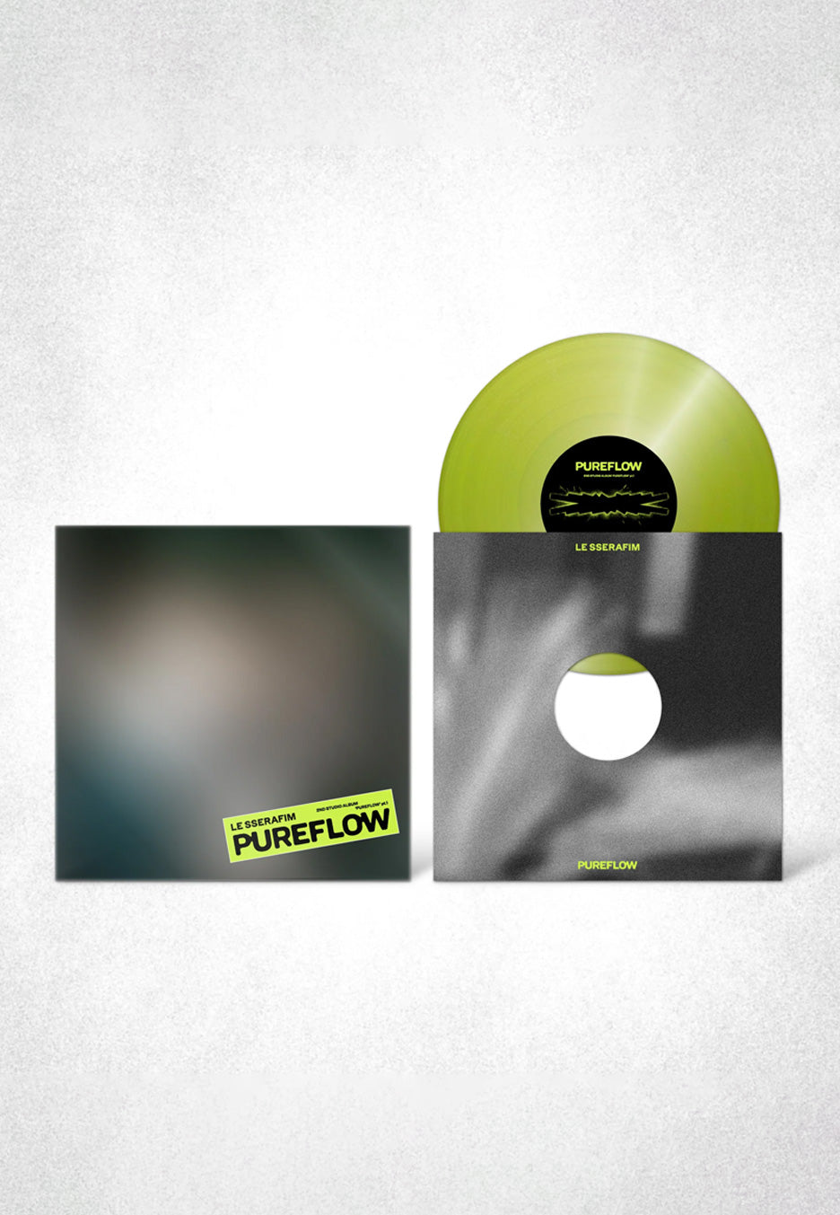Le Sserafim Pureflow Ltd. Electric Yellow Glitter - Colored Vinyl