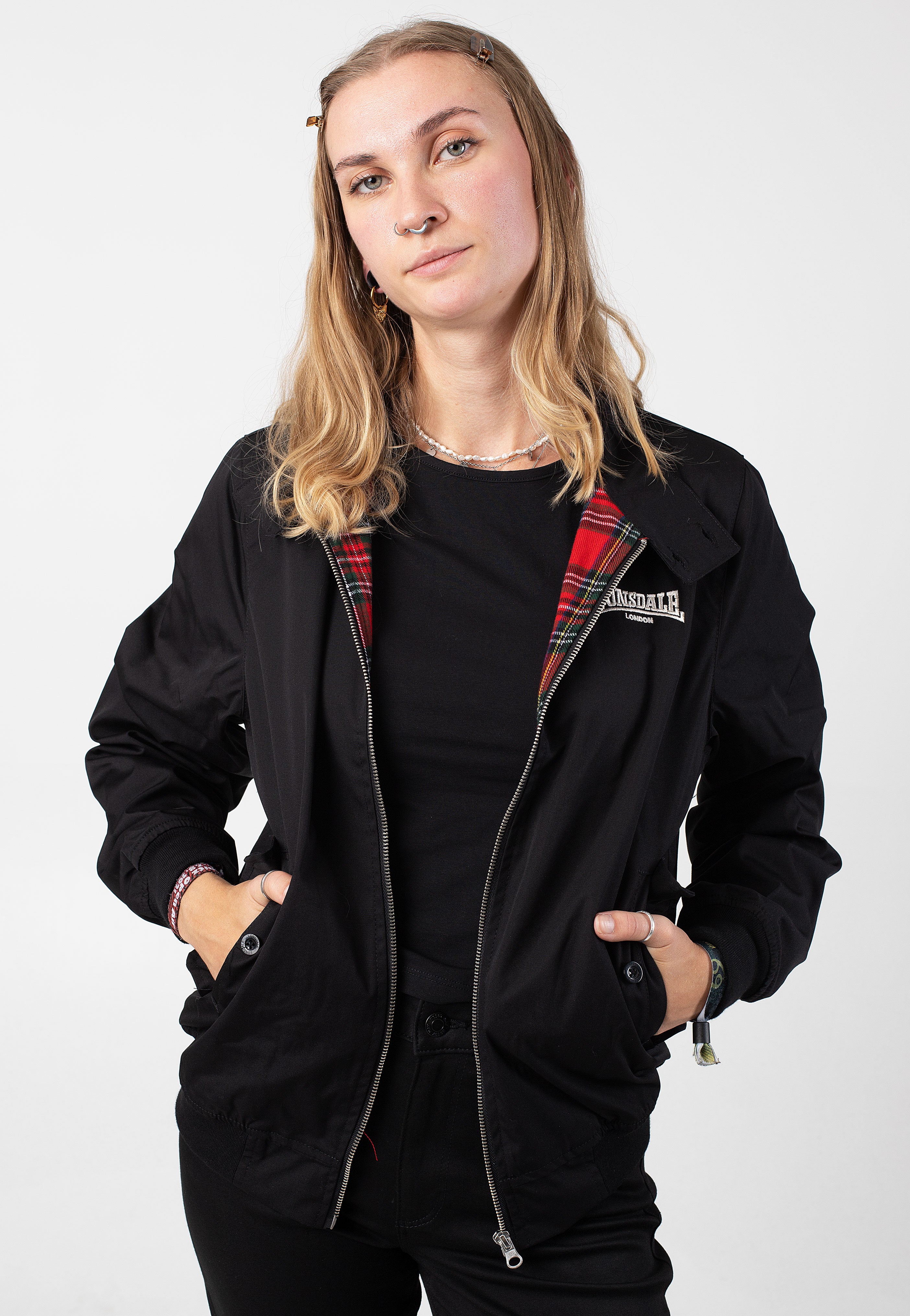 Lonsdale Rodeen Black/Silver - Jacket | Impericon