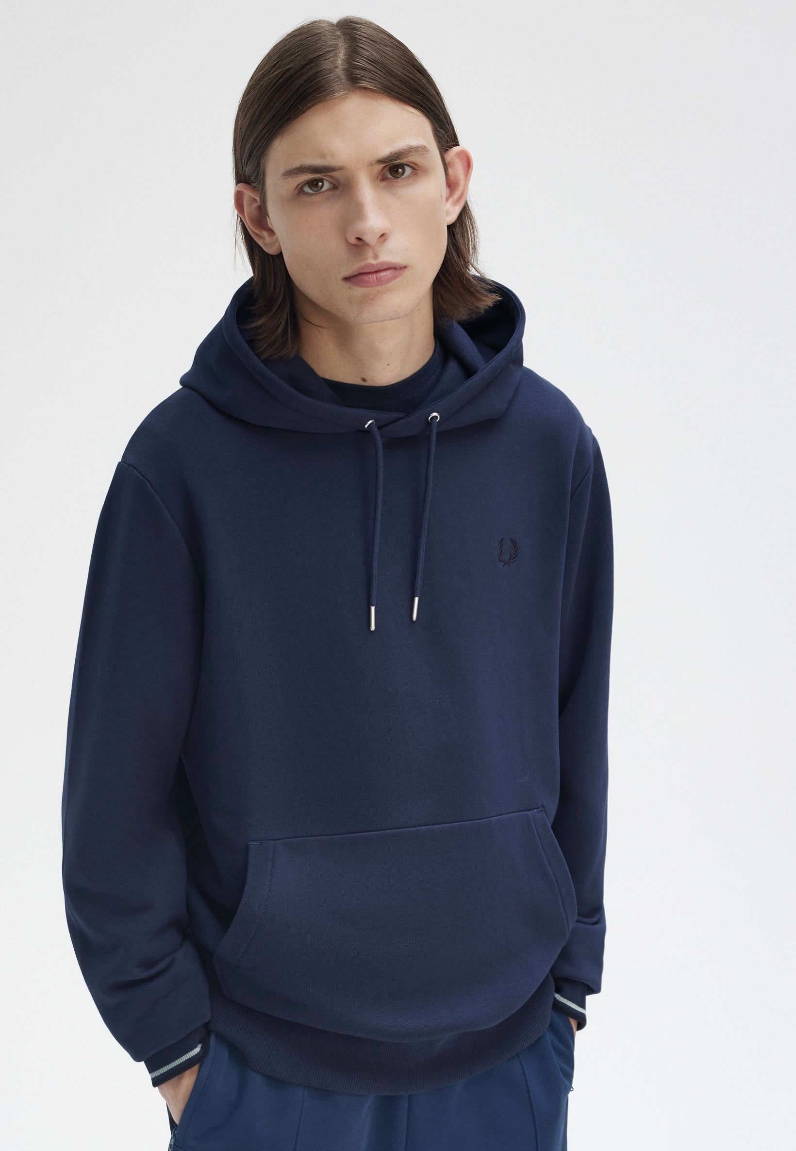 Fred Perry - Tipped Hooded Tennis Blue - Hoodie | Impericon