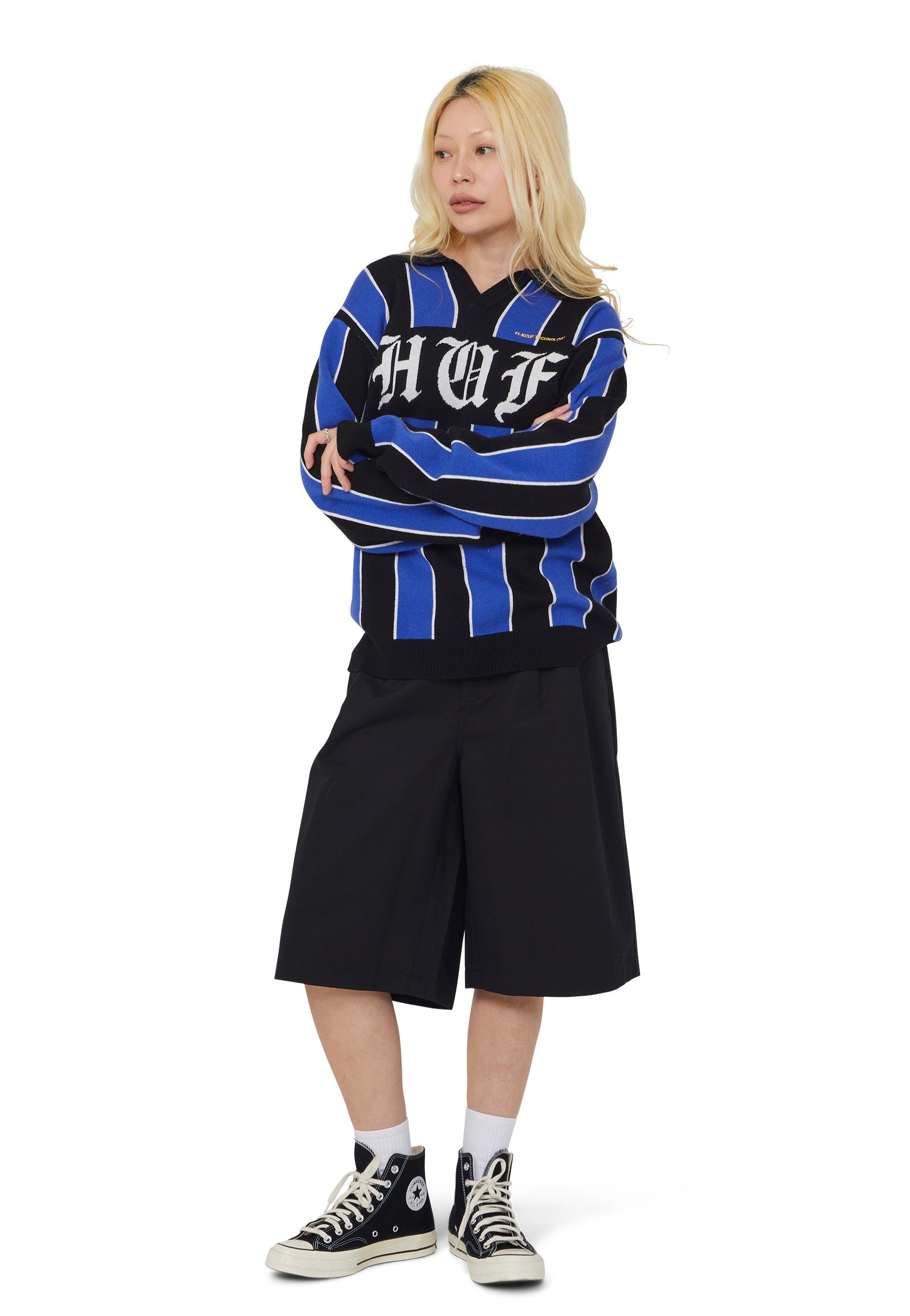 HUF Midfield Jersey Electric Blue - Sweater | Impericon