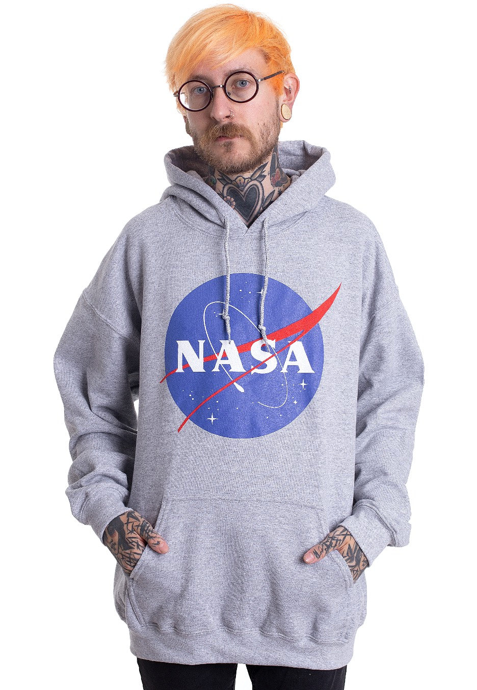 NASA Insignia Logo Sports Grey Sudadera Impericon