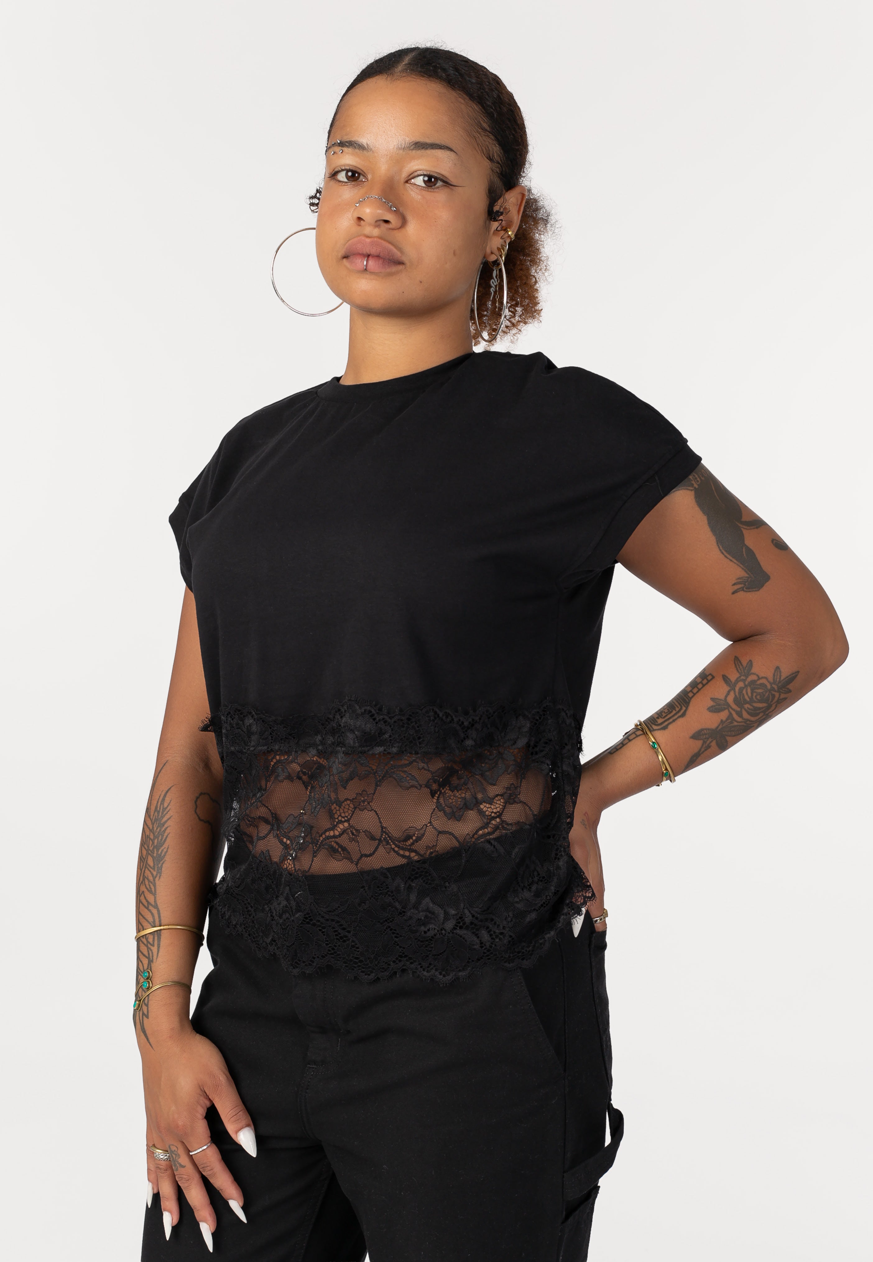 Noisy May Easy Lace Black - T-Shirt | Impericon