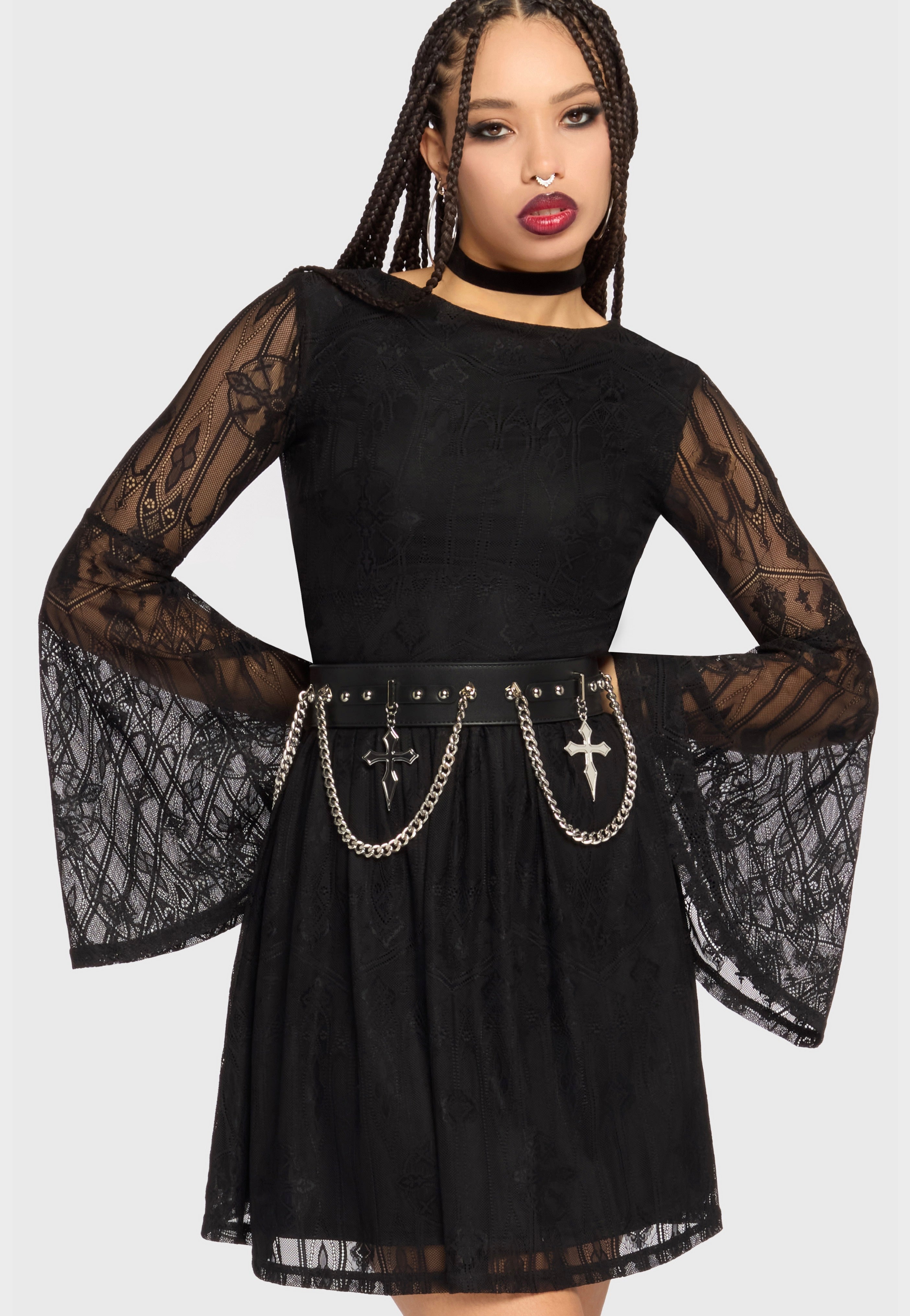 Killstar - Obscura Sanctum Mini Black - Dress