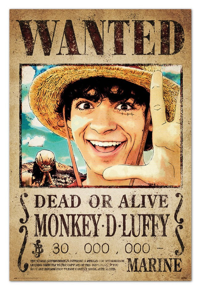 One Piece One Piece Netflix: Wanted Monkey D. Luffy Maxi - Poster