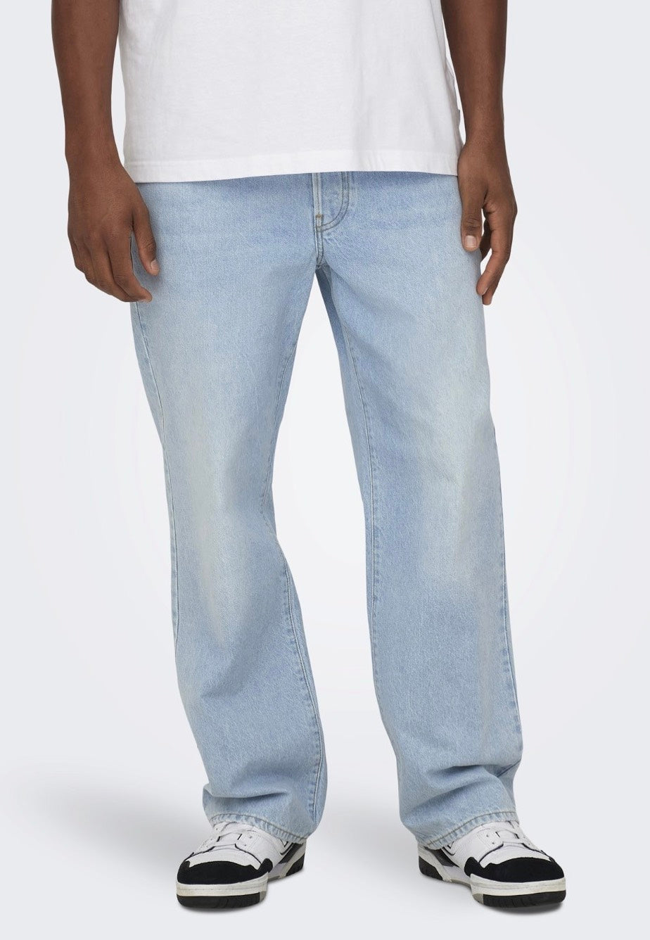 Only & Sons Fade Loose One Light Blue Denim - Jeans | Impericon