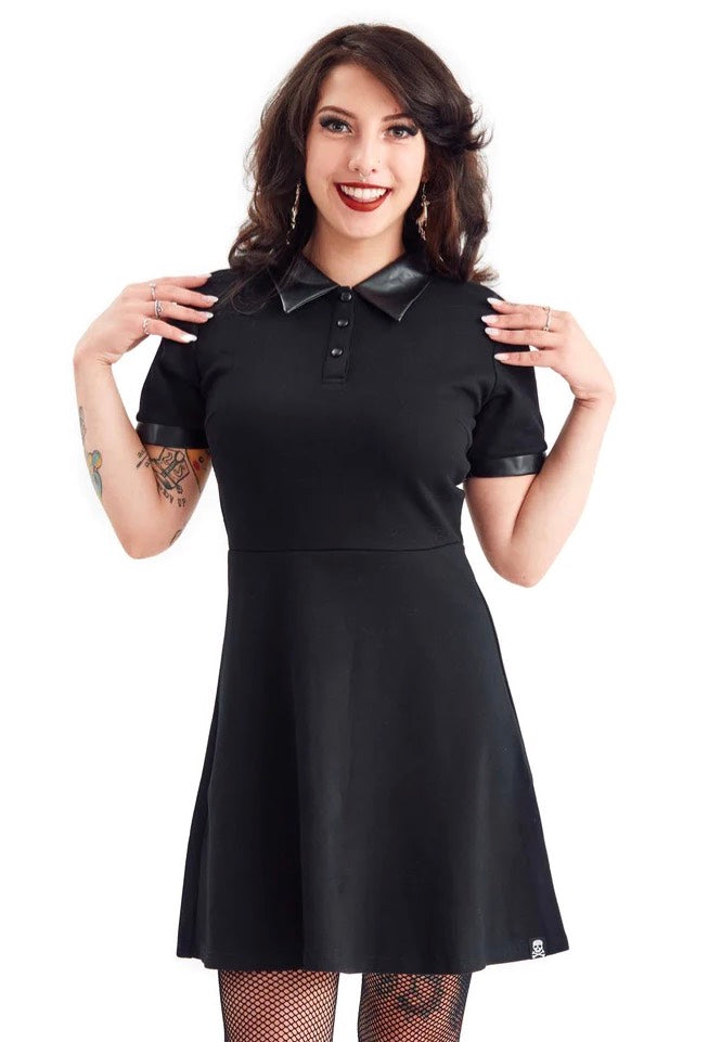 Sourpuss Clothing - Polo Skater Black