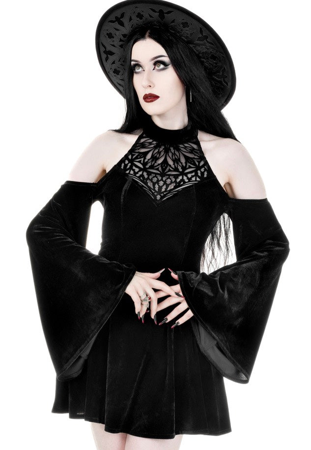 black mini dress gothic Witch Mini Dress main image 0