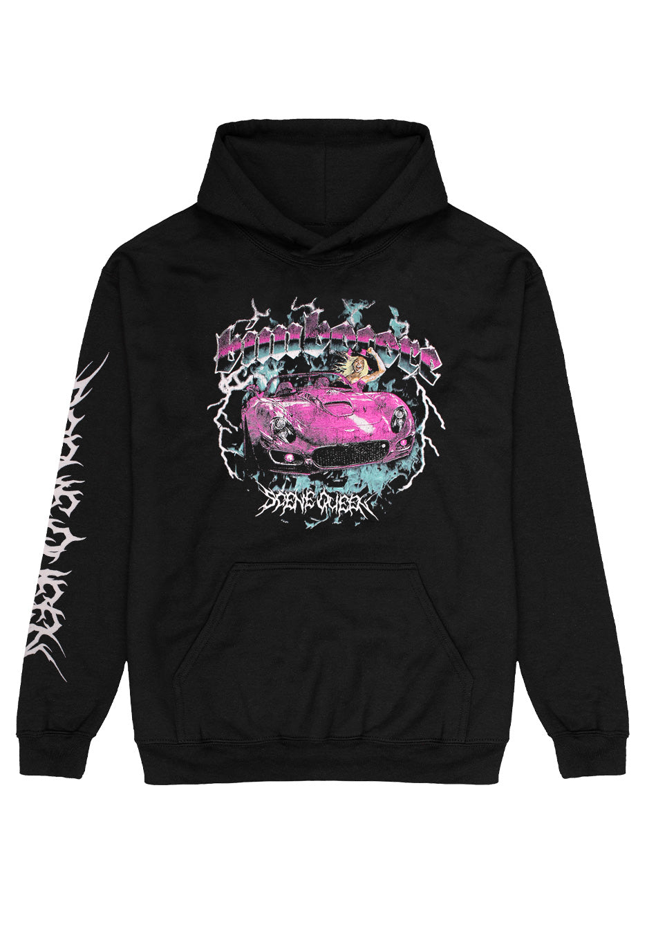 トップス IGUSA 193 SCENE QUEEN SWEATSHIRT Scene Queen - Burning House Candyfloss Pink - Hoodie | Impericon