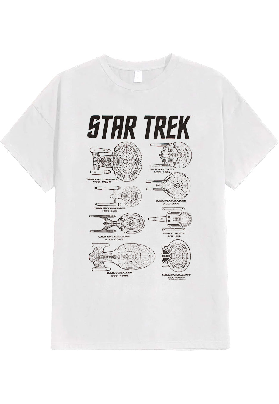 Star Trek Ships Of Trek White - T-Shirt | Impericon