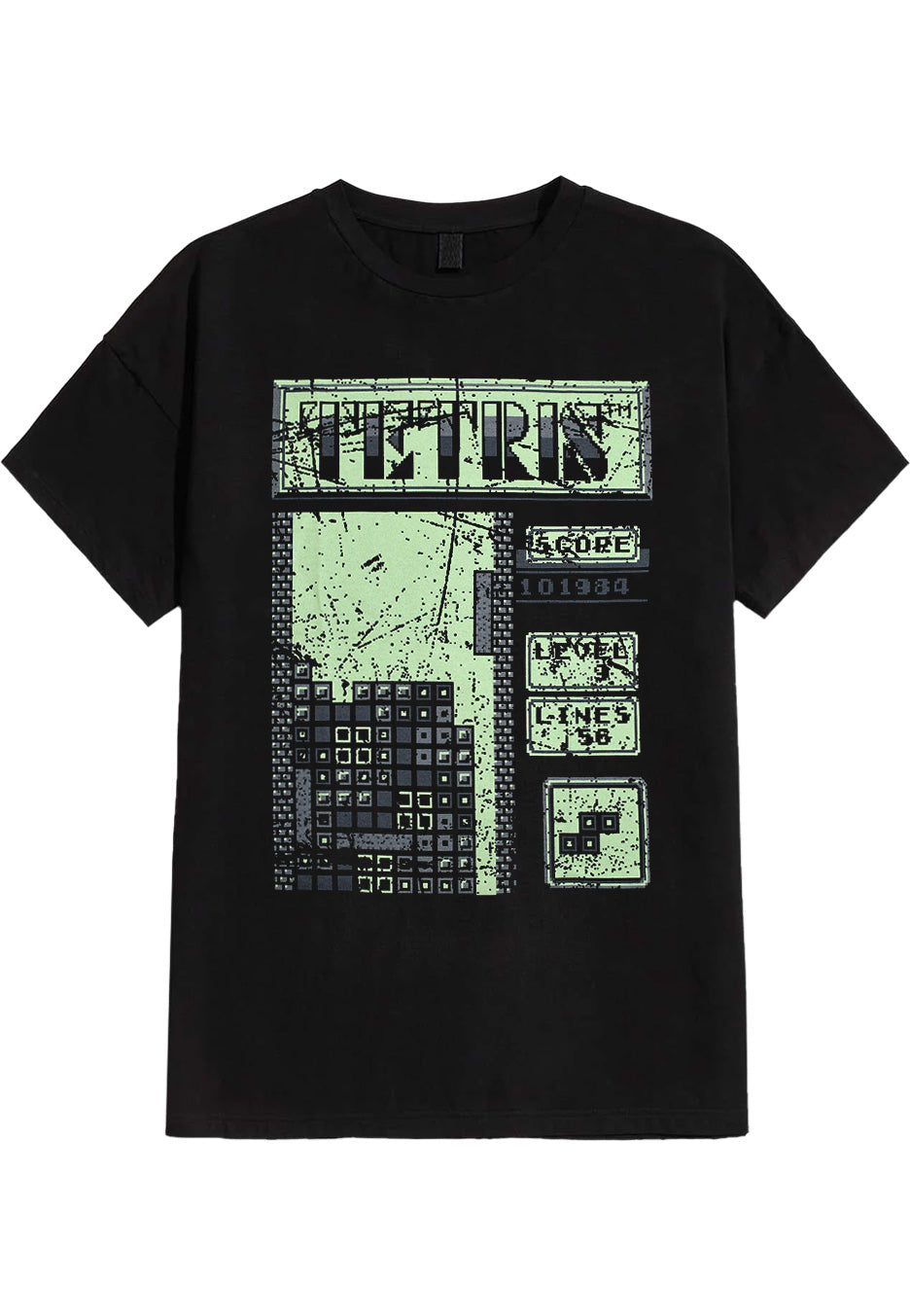 Tetris Retro Print T-Shirt Impericon