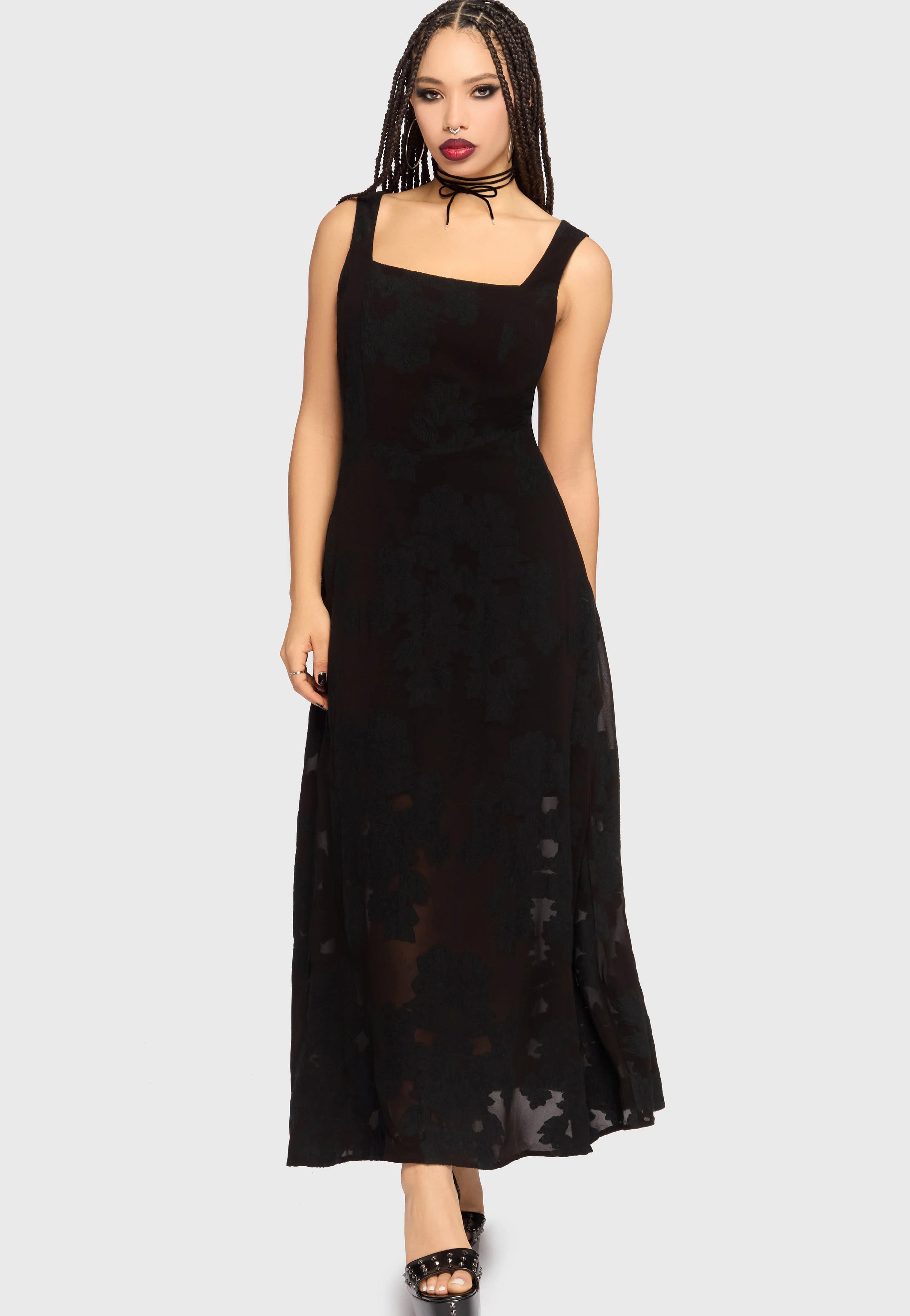The Hollow Jacquard Maxi Black