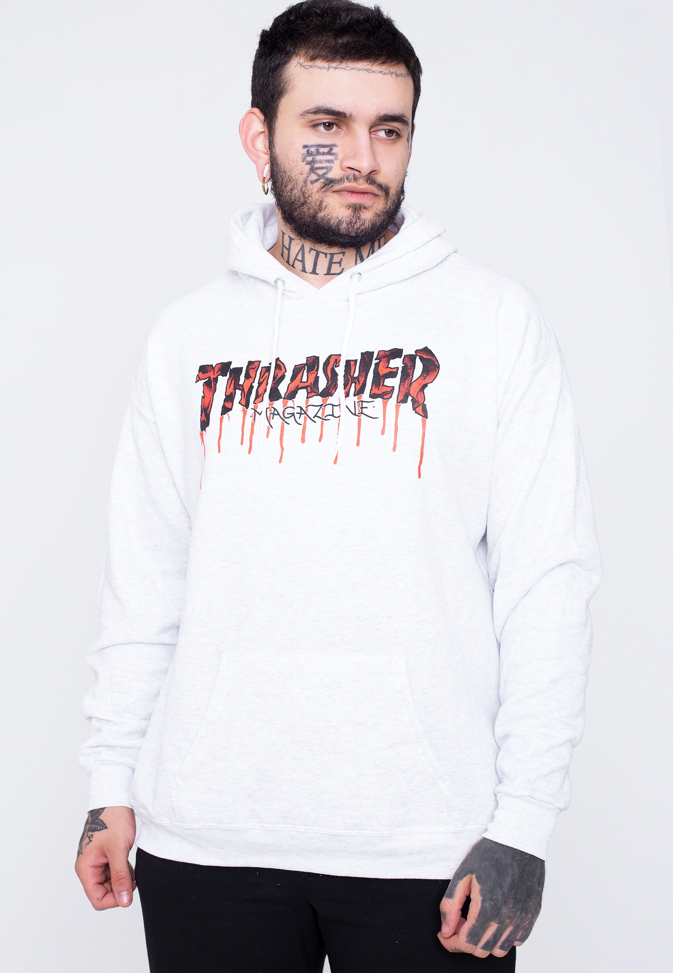 Thrasher Blood Drip Ash - Hoodie | Impericon
