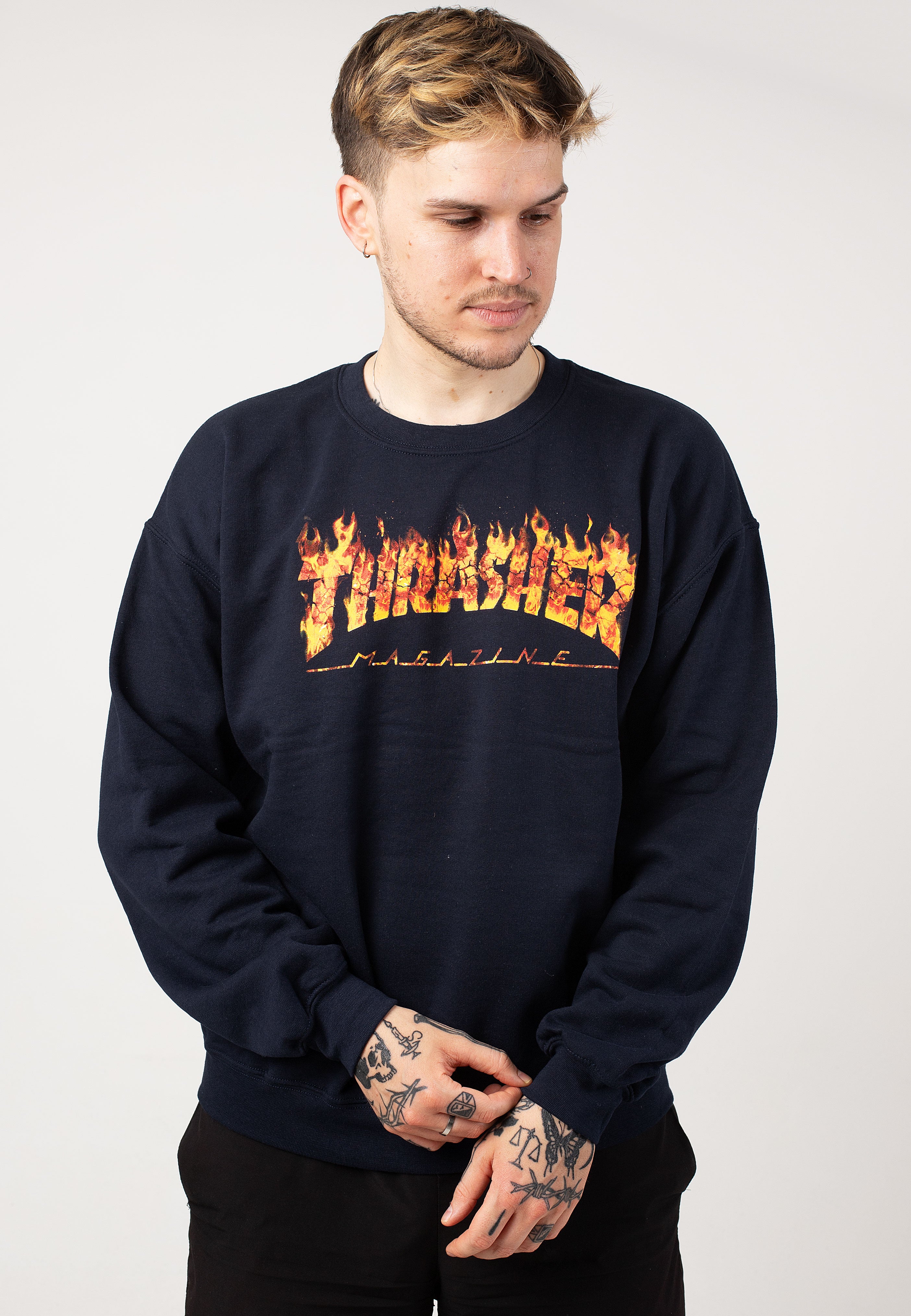 Thrasher Inferno Navy - Sweater | Impericon