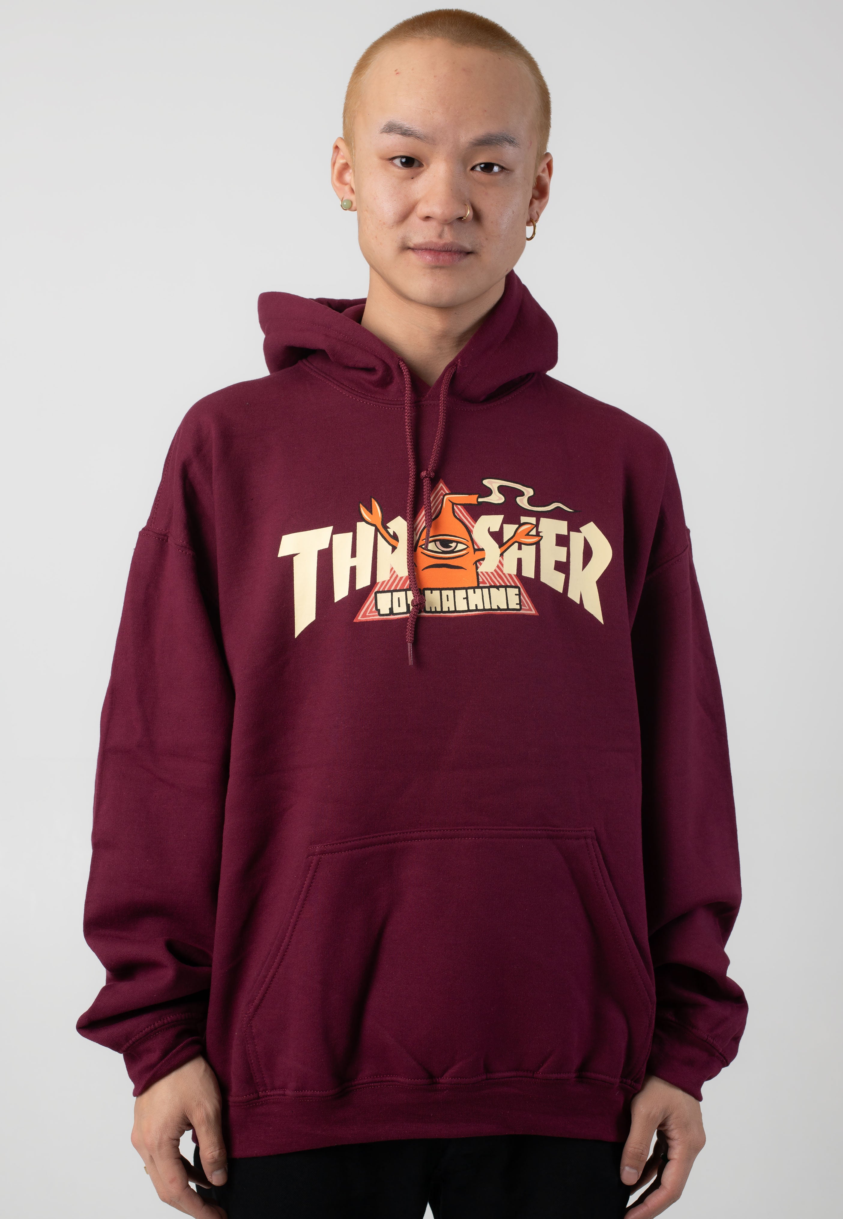 Thrasher x Toy Machine - Vortex Maroon - Hoodie | Impericon